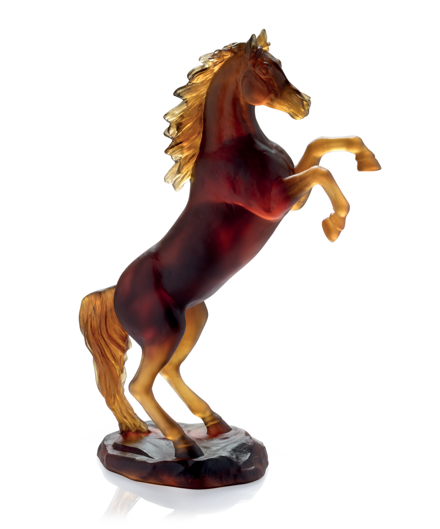 Cheval fougueux Ambre brun 500ex - Daum