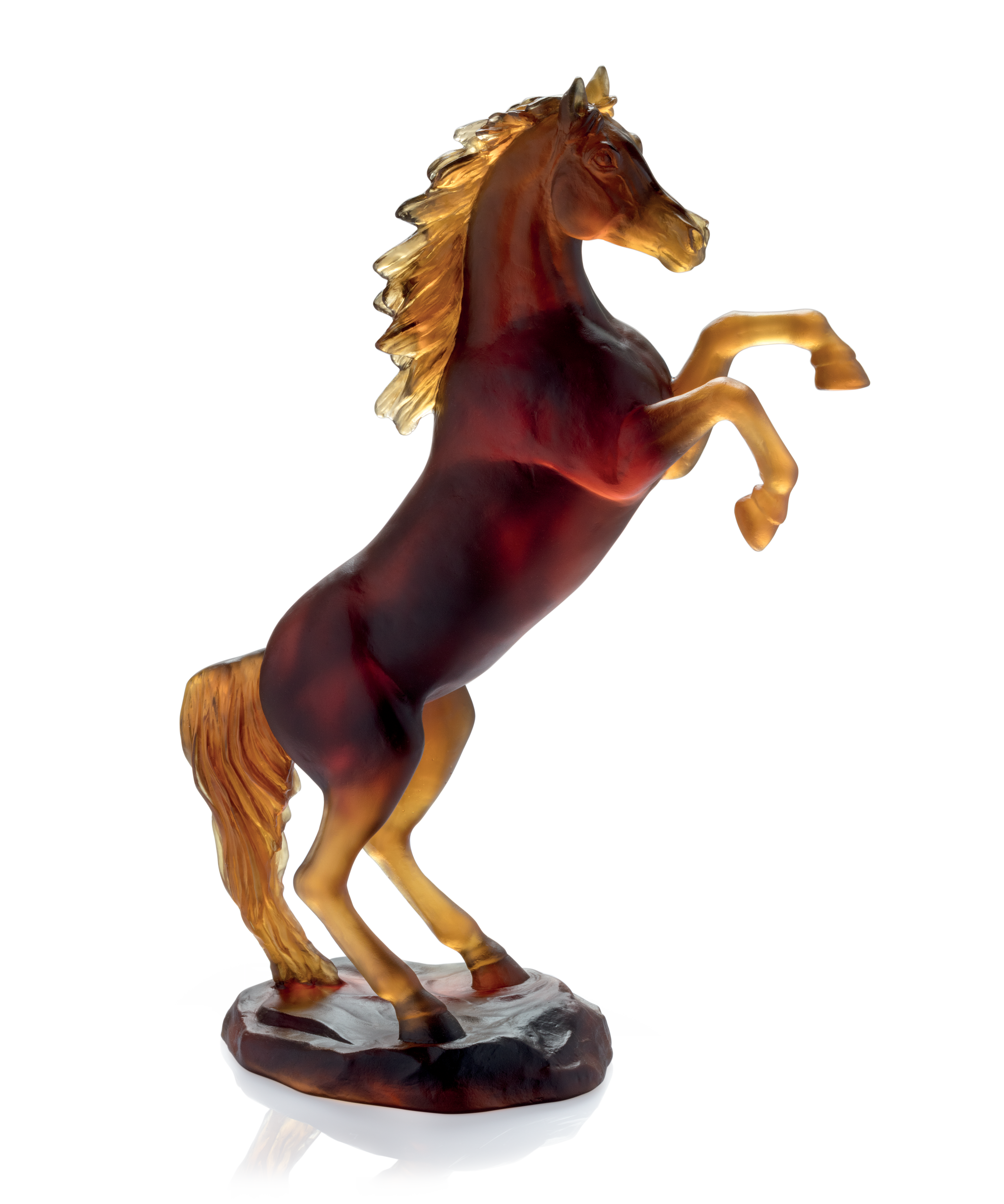 Cheval fougueux Ambre brun 500ex - Daum