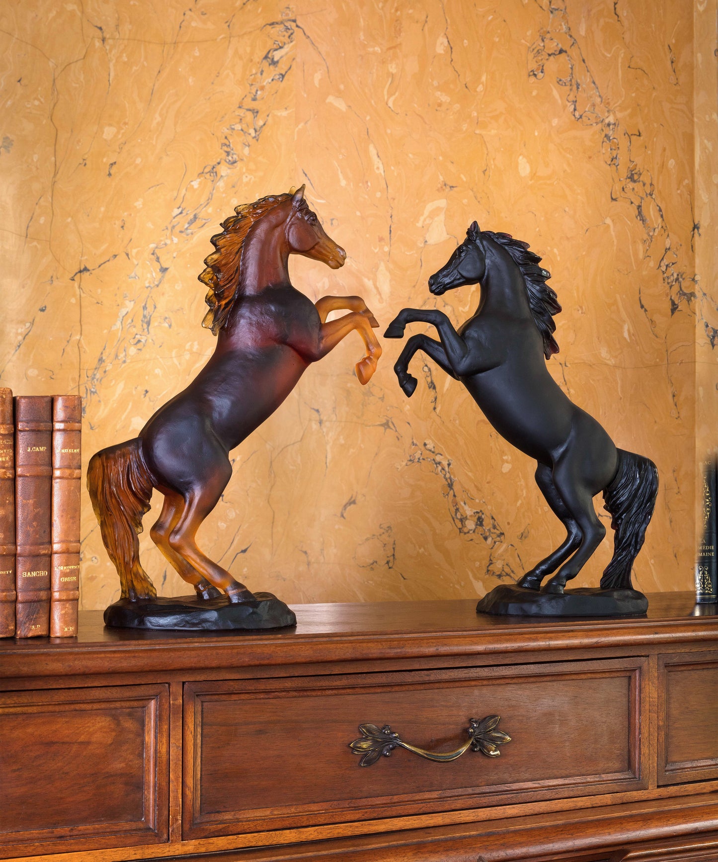 Cheval fougueux Ambre brun 500ex - Daum