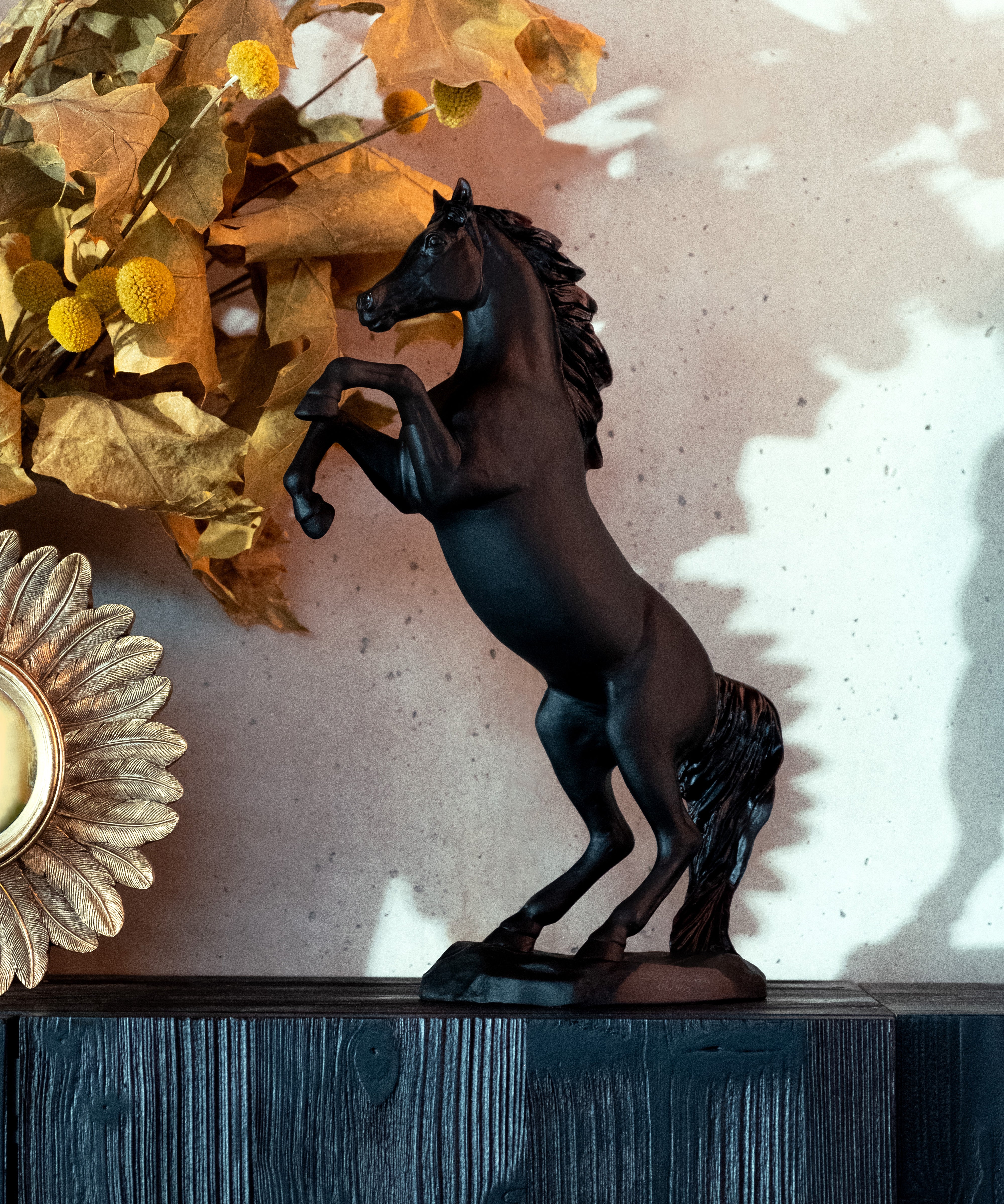 Cheval fougueux Noir 500ex - Daum