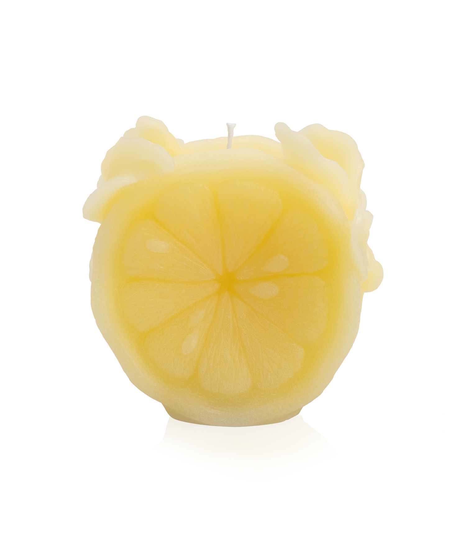 Bougie jaune Citrus daum, parfumée, avec une finition élégante, idéale pour la décoration et l'ambiance chaleureuse.