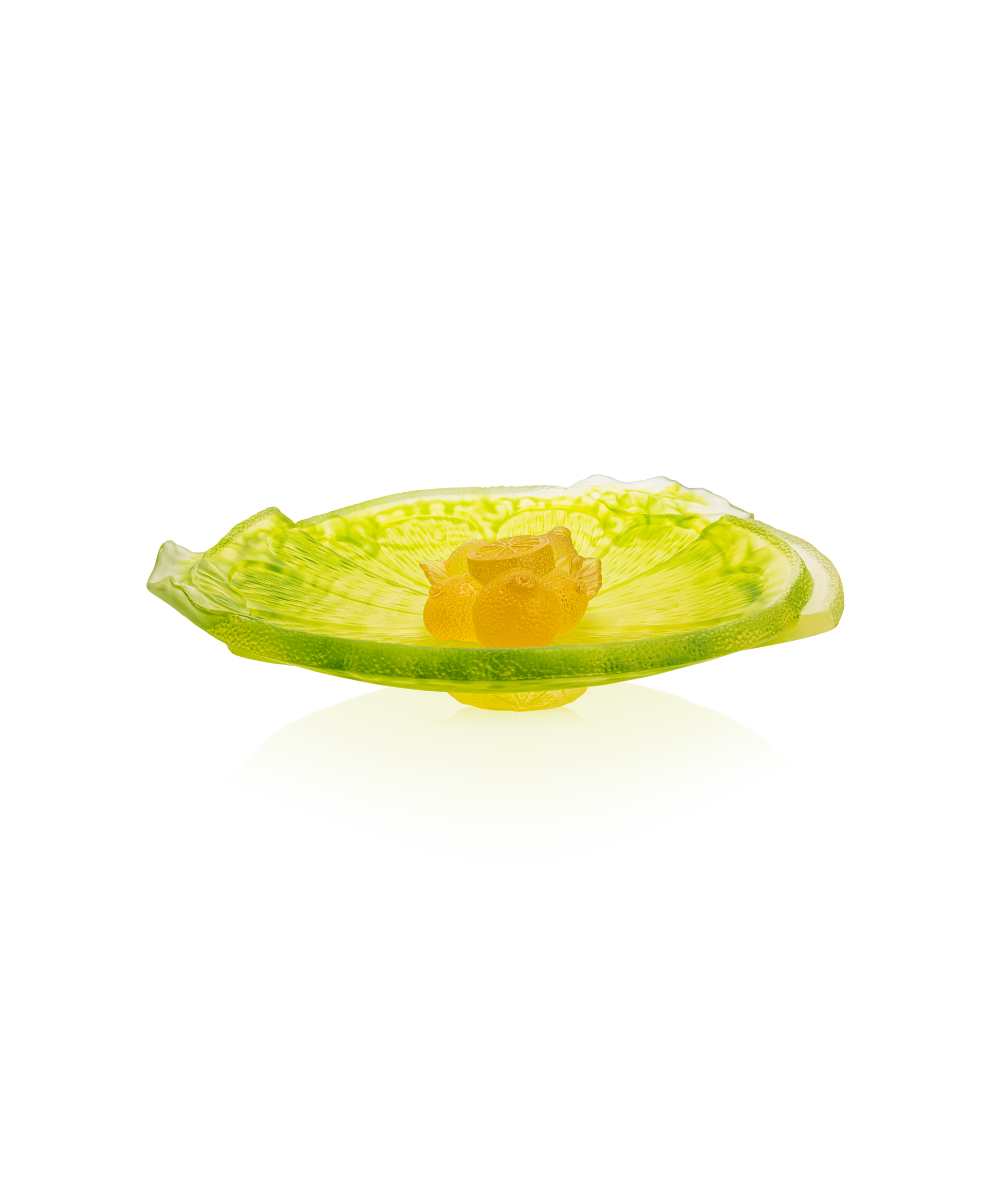 Coupe à citrus sur pied Daum, verre en cristal avec design élégant, modèle 225ex.