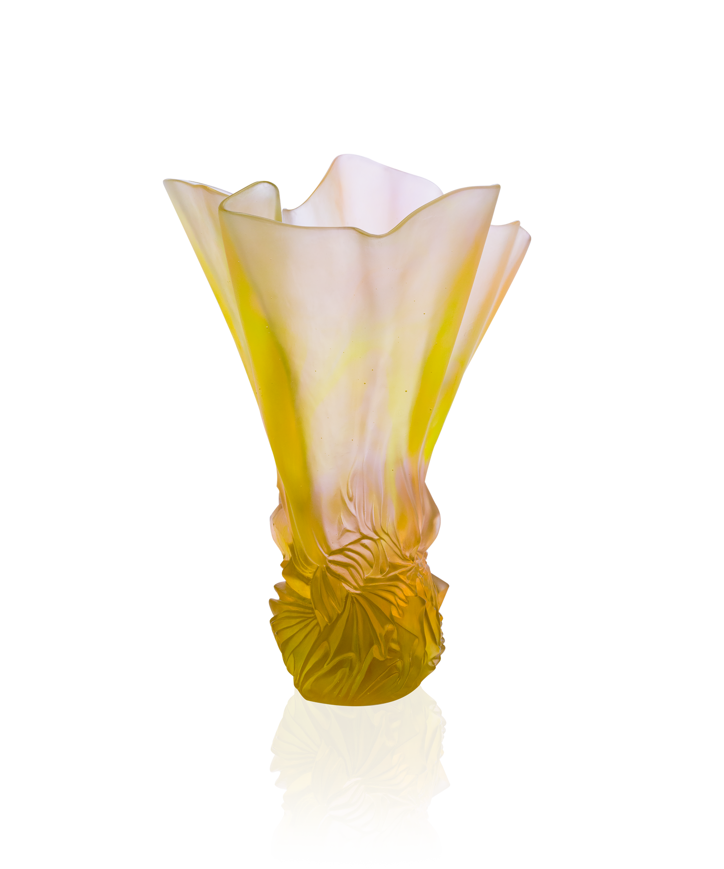 Collection Croisière Vase grand modèle Rose et vert - Daum