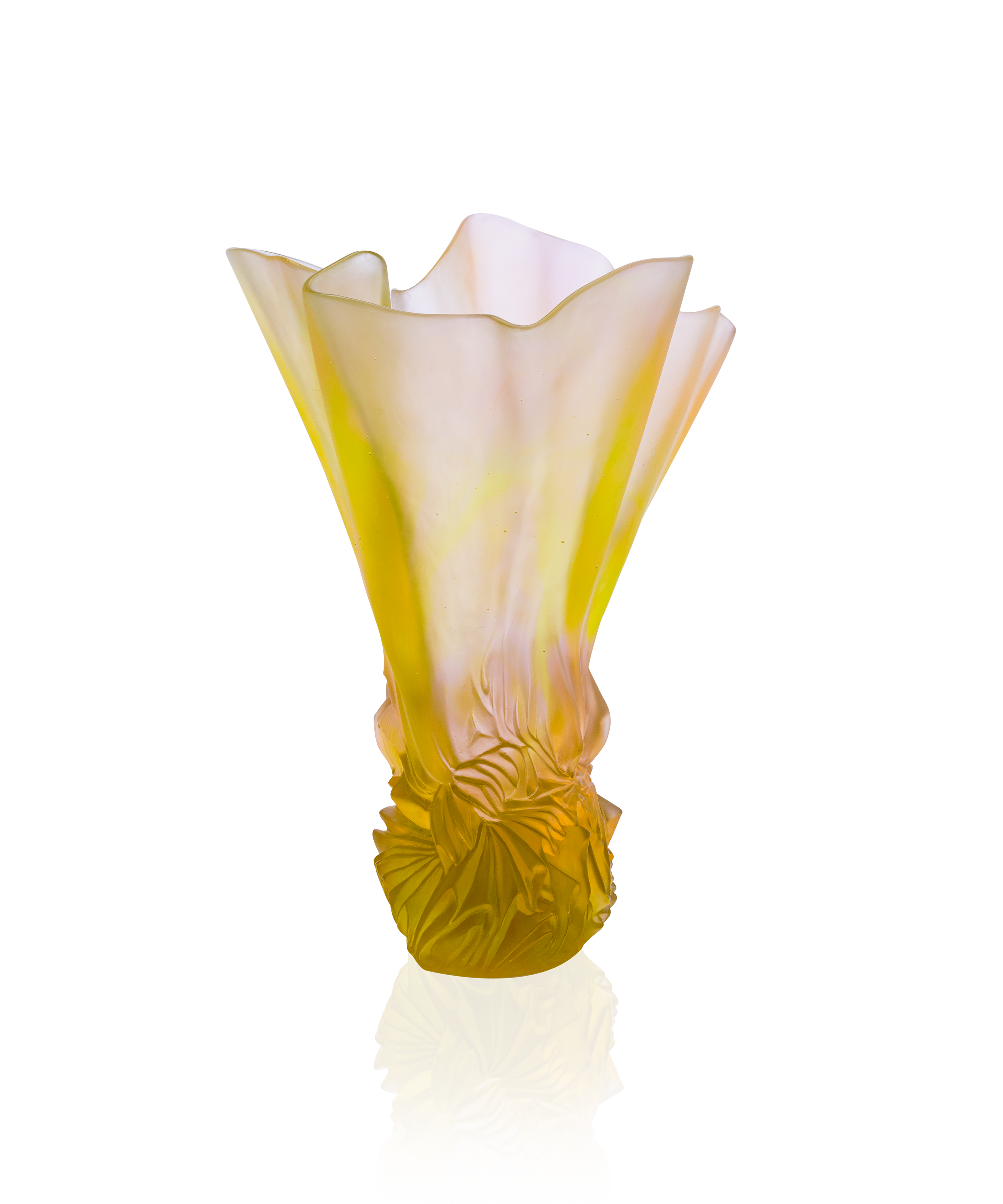 Collection Croisière Vase grand modèle Rose et vert - Daum