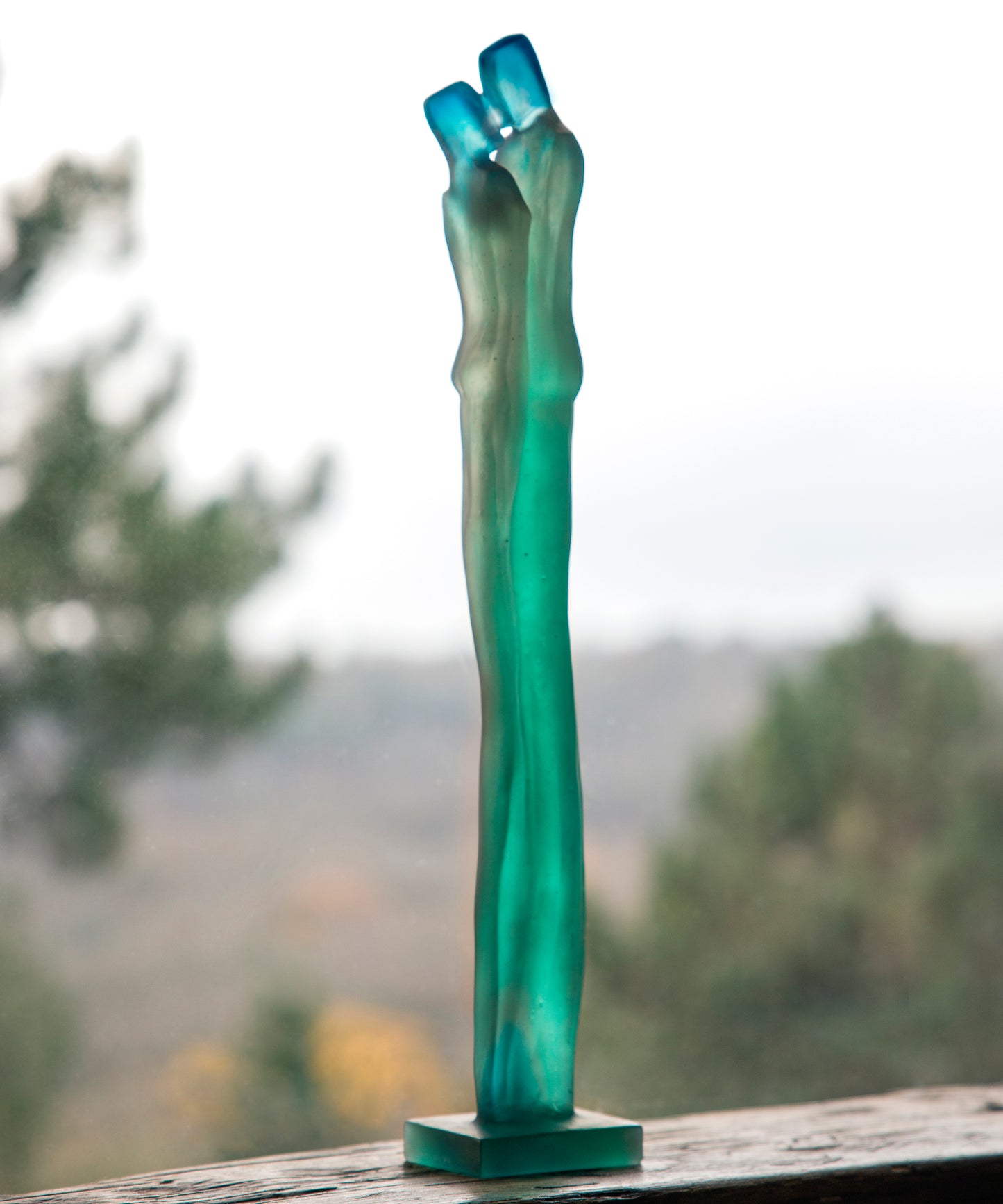 Départ Bleu et vert de Laurence Bonnel 175ex - Daum