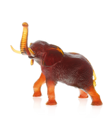 Eléphant grand modèle Ambre de Jean-François Leroy - Daum
