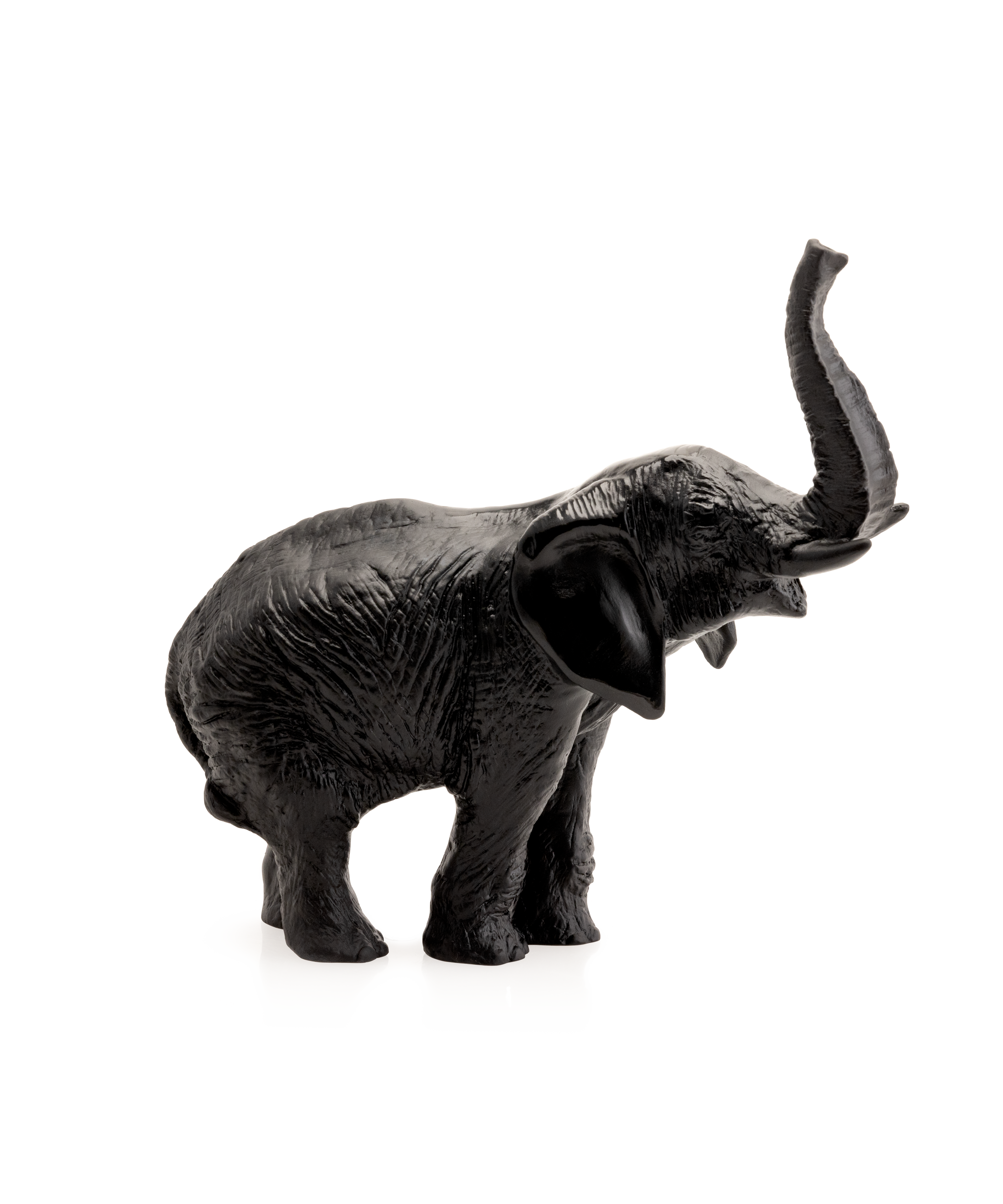 Eléphant moyen modèle Noir de Jean-François Leroy - Daum