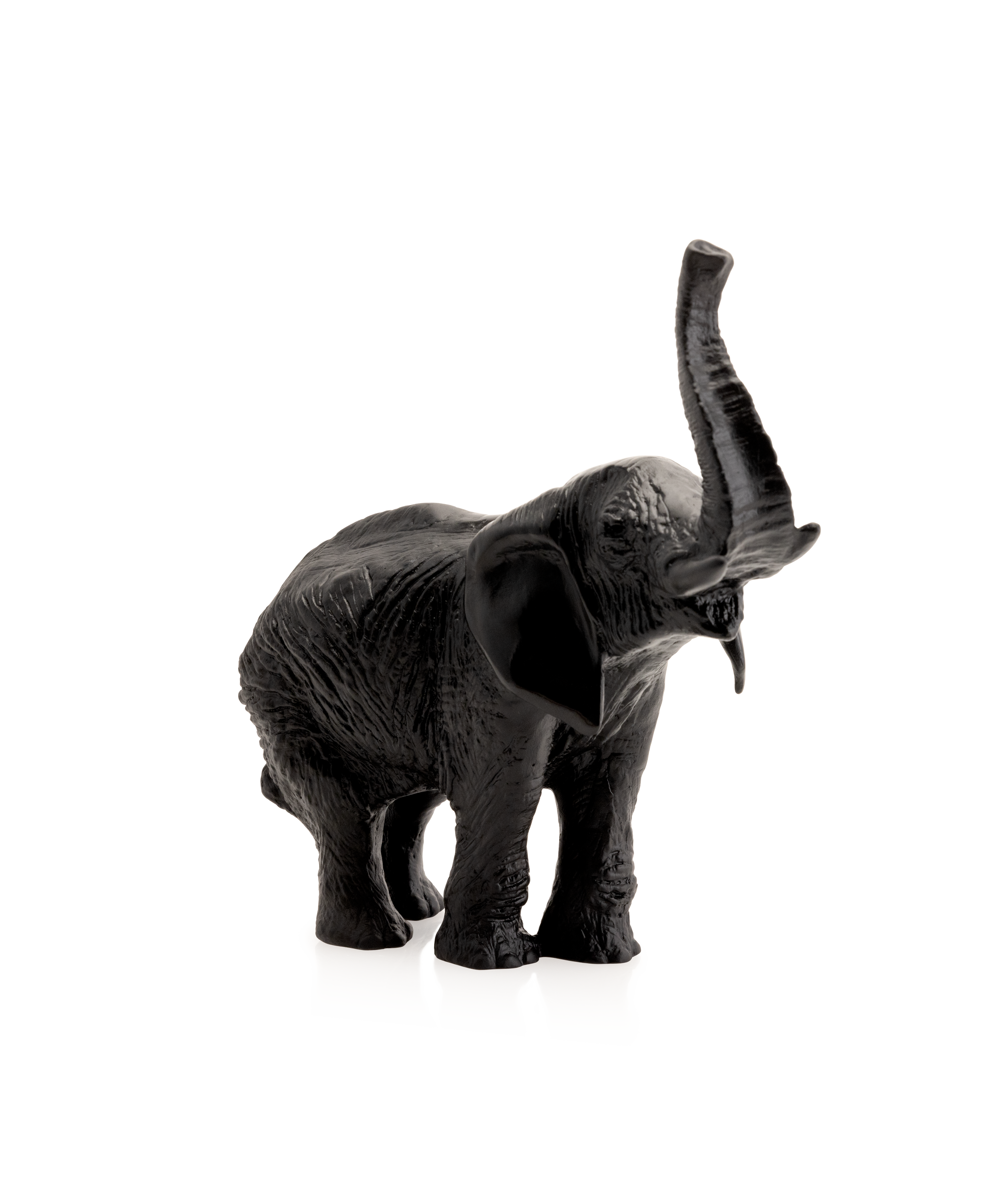 Eléphant moyen modèle Noir de Jean-François Leroy - Daum