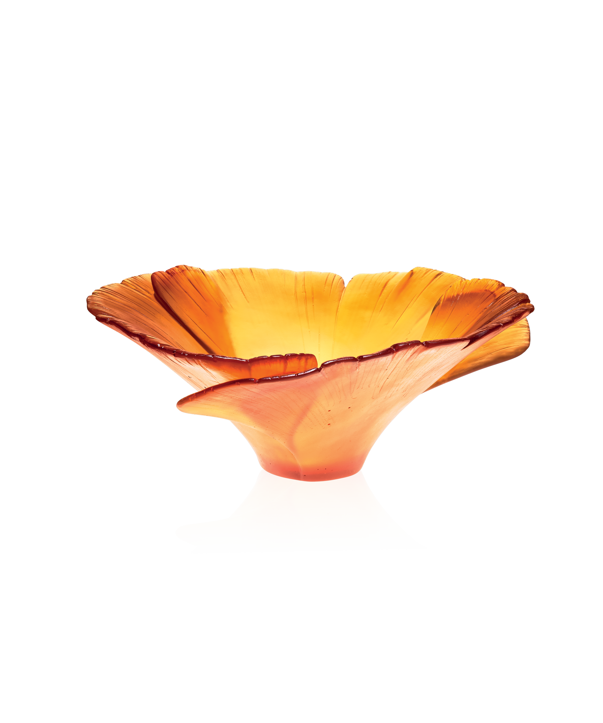 Ginkgo Coupe haute Ambre - Daum