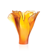 Ginkgo Vase grand modèle Ambre - Daum