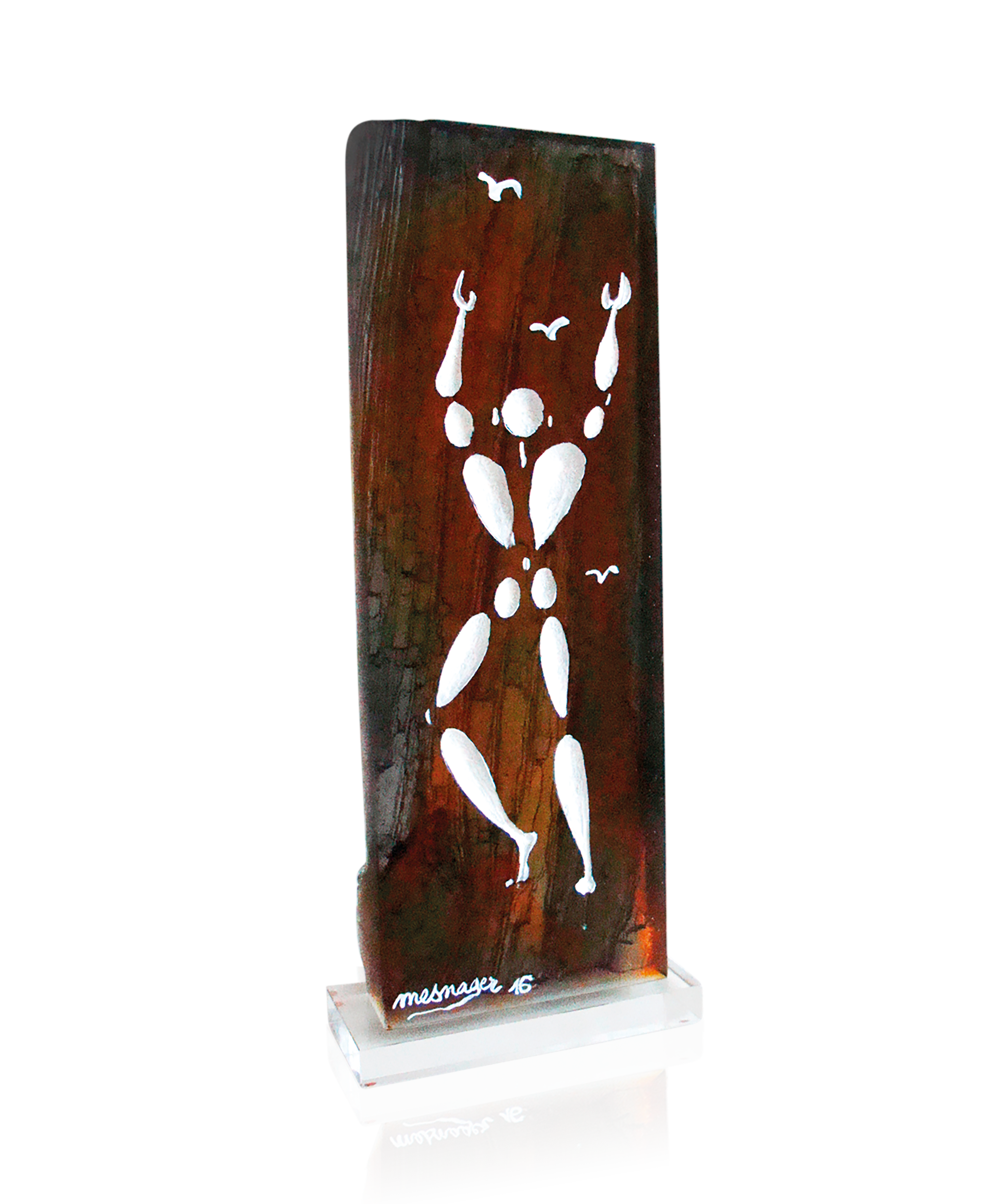 Homme en blanc personnalisée de Jérôme Mesnager 8ex - Daum