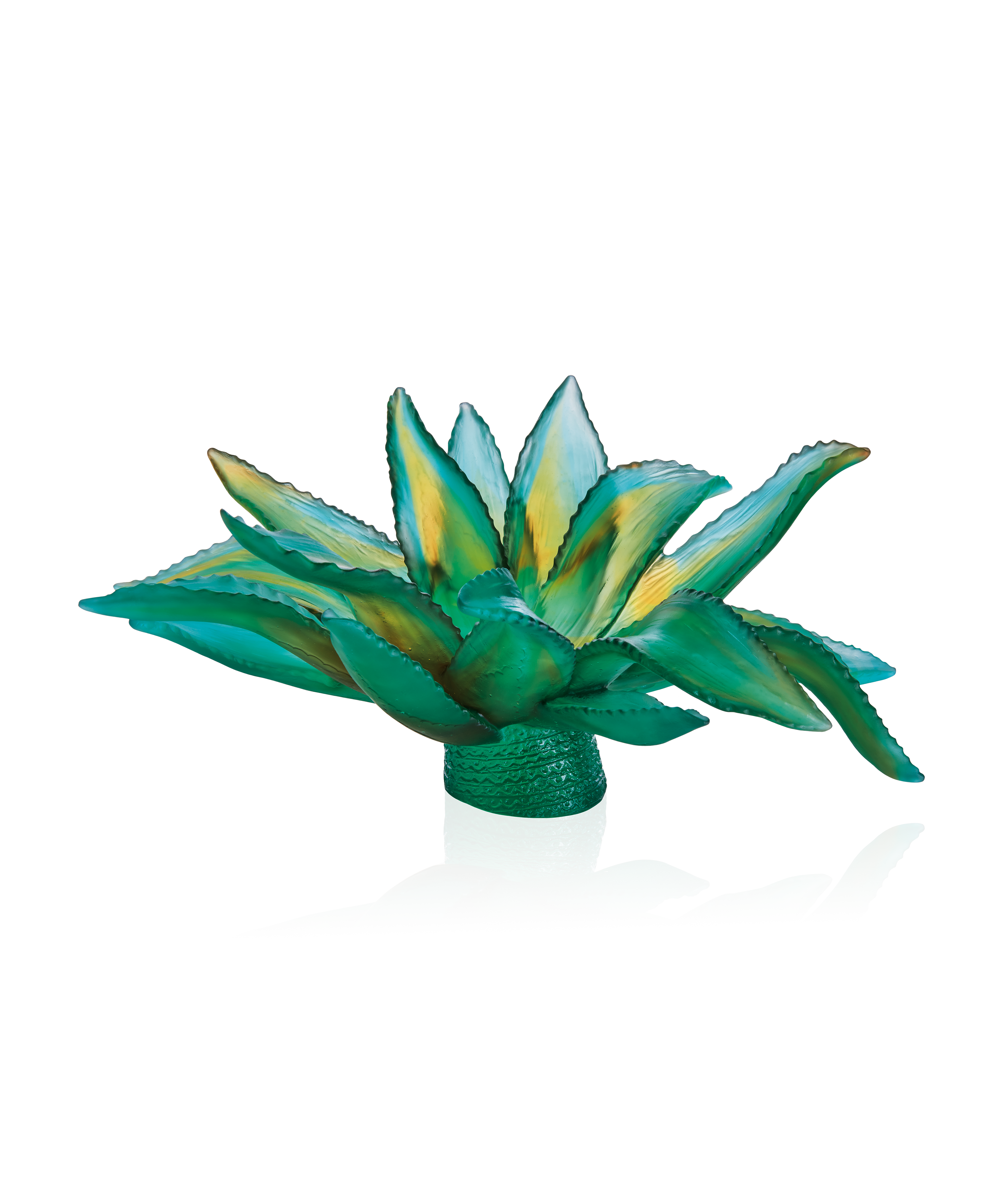 Jardin de Cactus Centre de table Vert de Emilio Robba 375ex - Daum