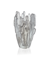 Vase de cactus Grand modèle gris de Emilio Robba en verre Daum, avec motifs artistiques pour décoration de jardin.