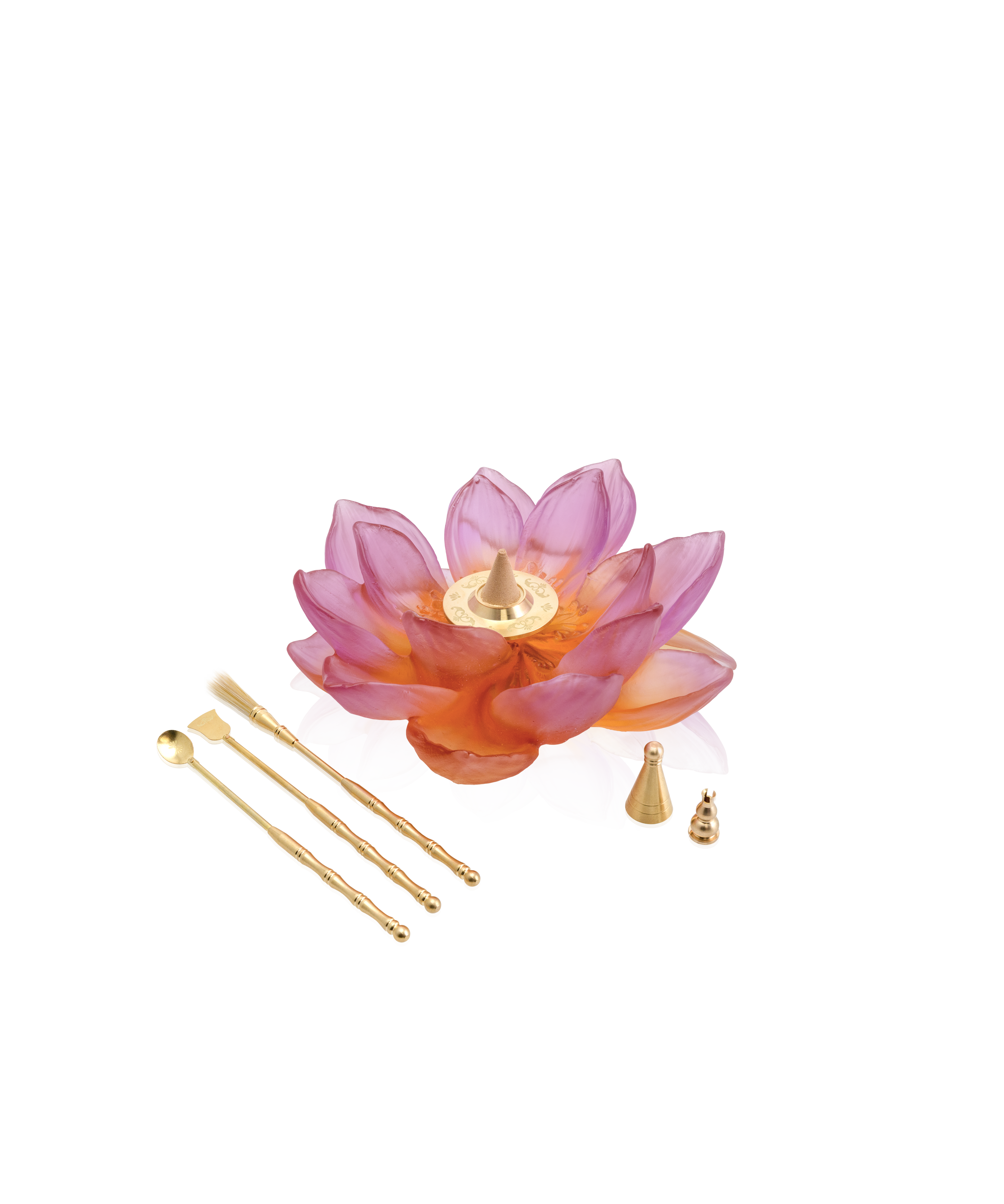 Jardin de Lotus Porte encens Ambre-rose - Daum