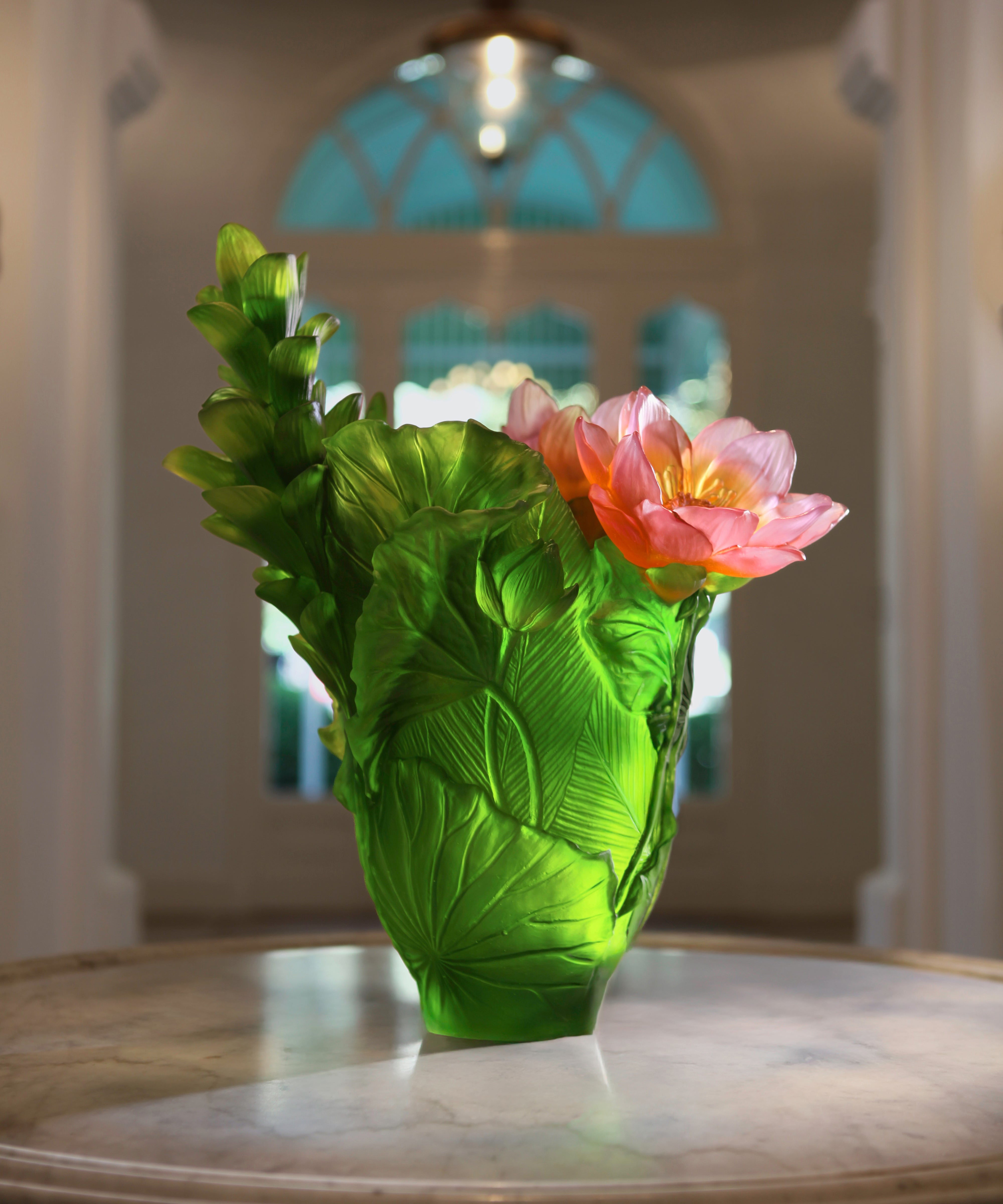 Jardin de Lotus Vase magnum 99ex - Daum