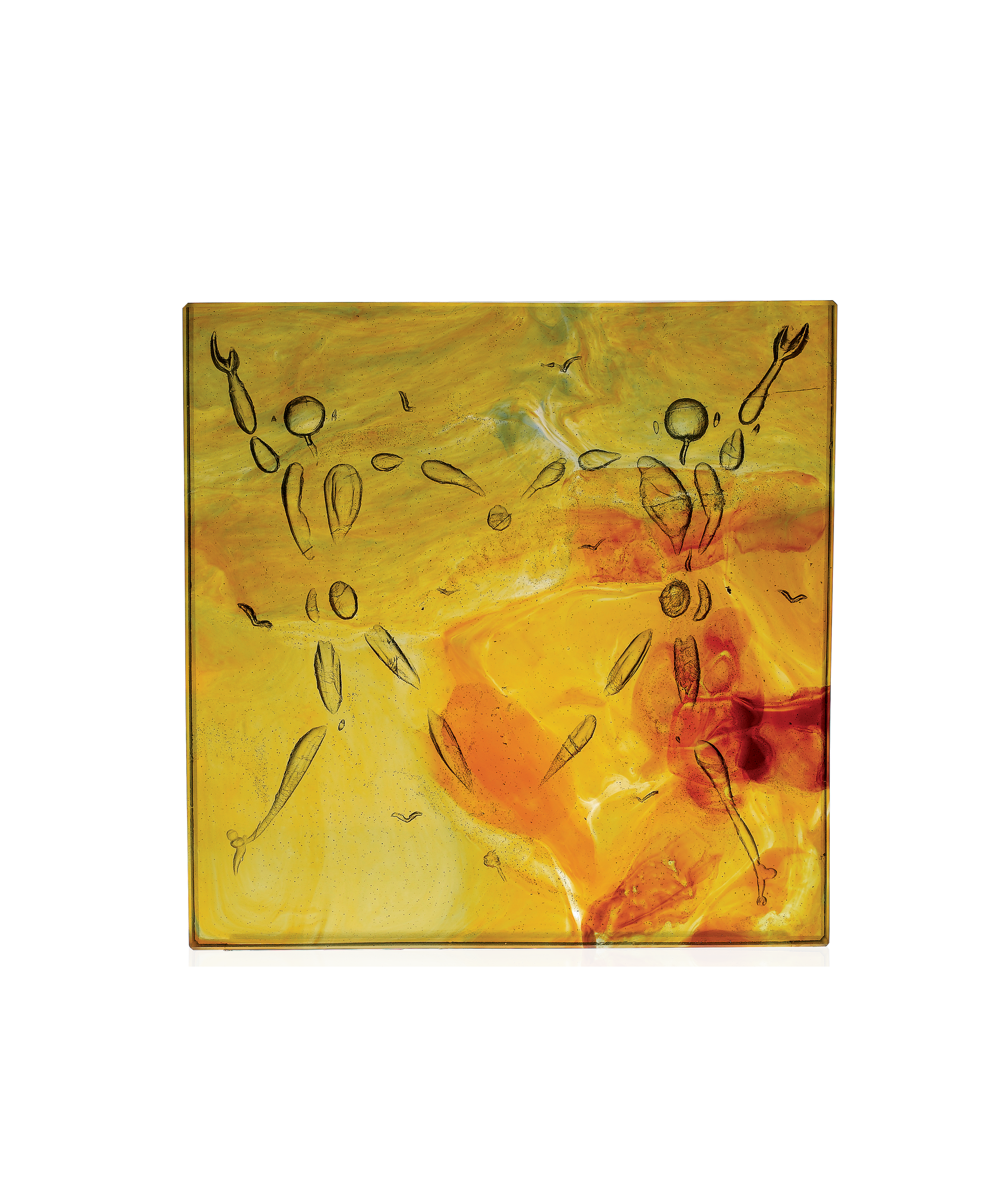 Bougie parfumée Love Dance Ambre de Jérôme Mesnager par Daum, flacon élégant en verre avec design artistique.