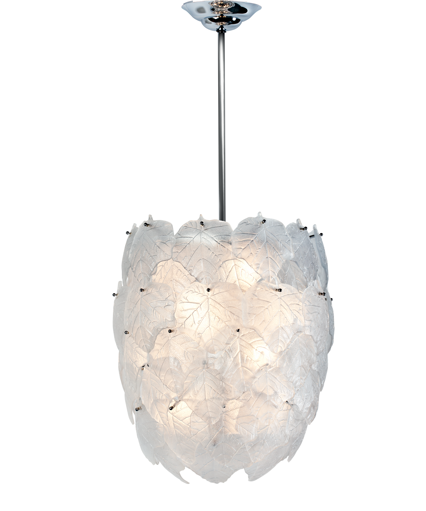 Lustre Eden blanc de Martyn Lawrence Bullard de la marque Daum, design élégant avec finition en verre blanc brillant.