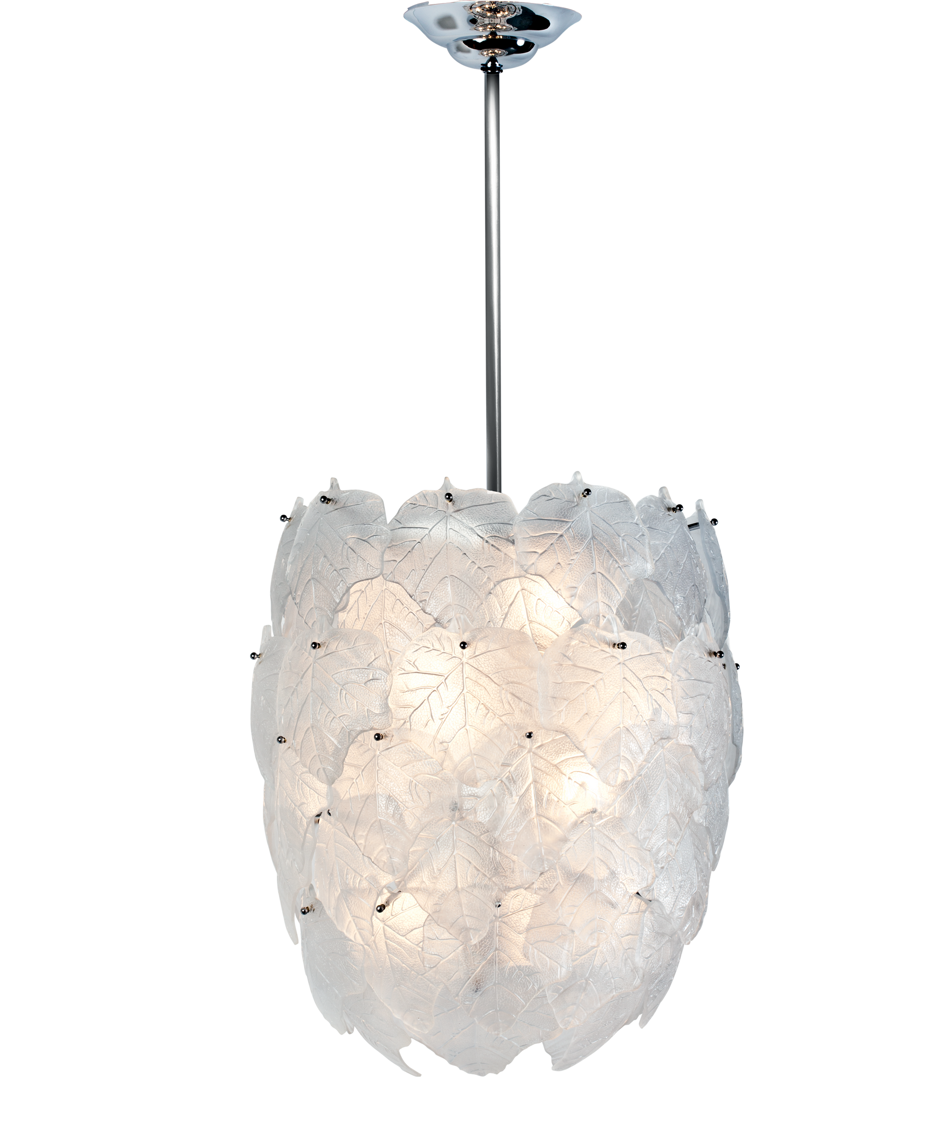 Lustre Eden blanc de Martyn Lawrence Bullard de la marque Daum, design élégant avec finition en verre blanc brillant.