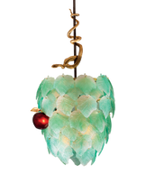 Lustre Eden vert pour reptile de Martyn Lawrence Bullard par Daum, design élégant avec motif reptile, 8 pièces.