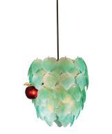 Lustre Eden vert de Martyn Lawrence Bullard en verre Daum, 50 pièces, décoration élégante et moderne pour intérieur.