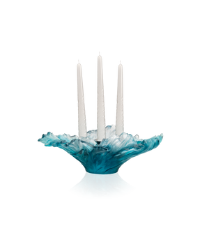 Candélabre moyen Maya de Daum avec détails en verre transparent et design élégant, modèle 225ex.