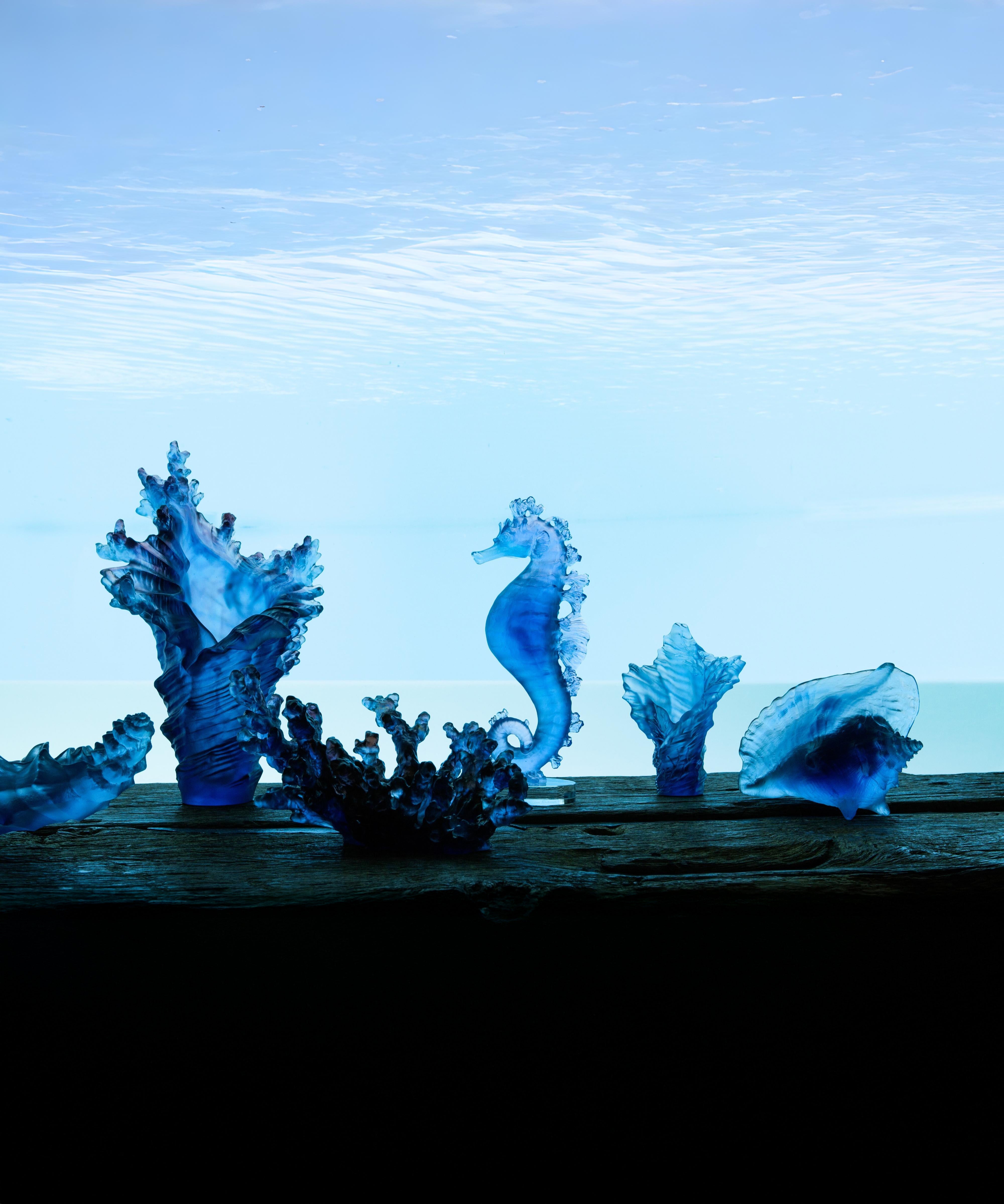 Mer de Corail Hippocampe Bleu et rose - Daum