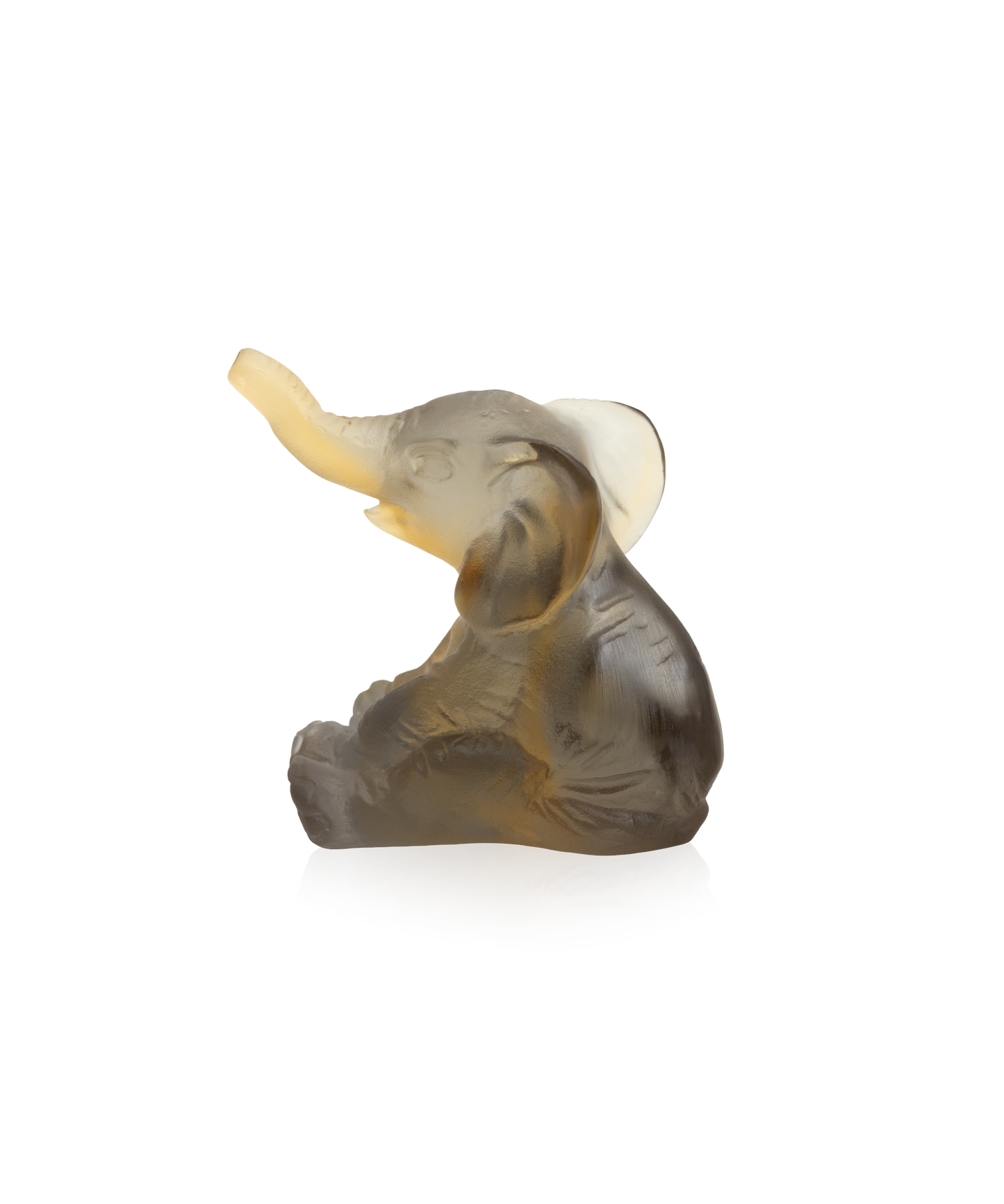 Mini éléphant Ambre gris - Daum