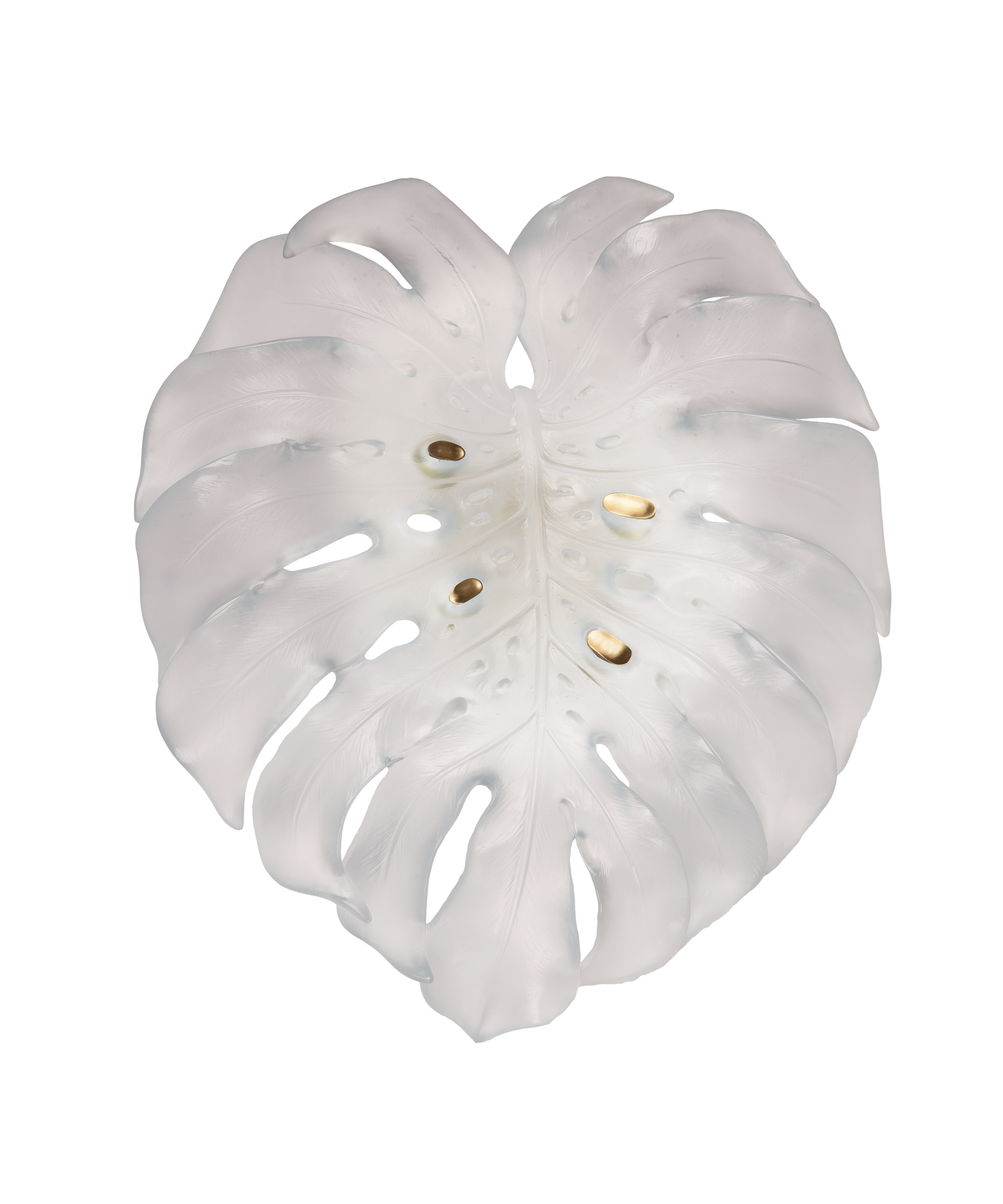 Monstera Applique grand modèle Blanche de Emilio Robba - Daum