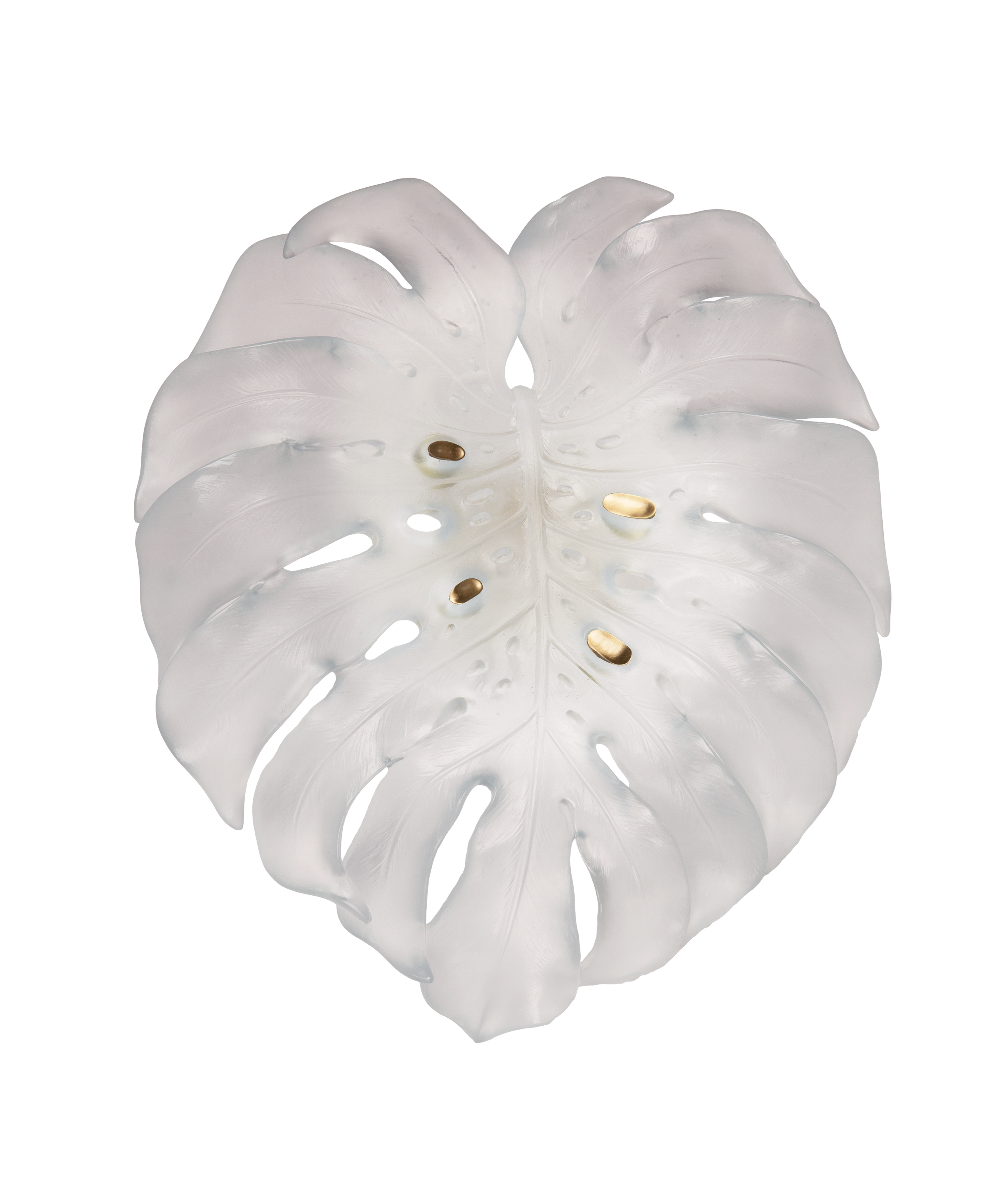 Monstera Applique grand modèle Blanche de Emilio Robba - Daum