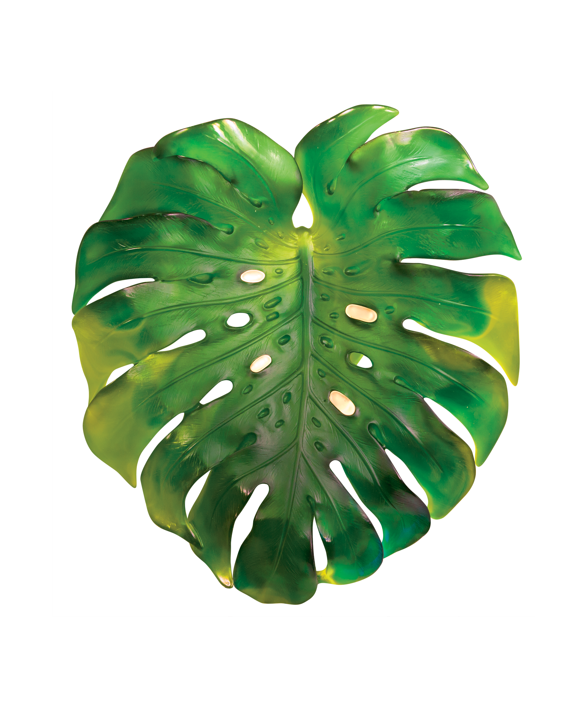 Monstera Applique grand modèle Verte de Emilio Robba - Daum