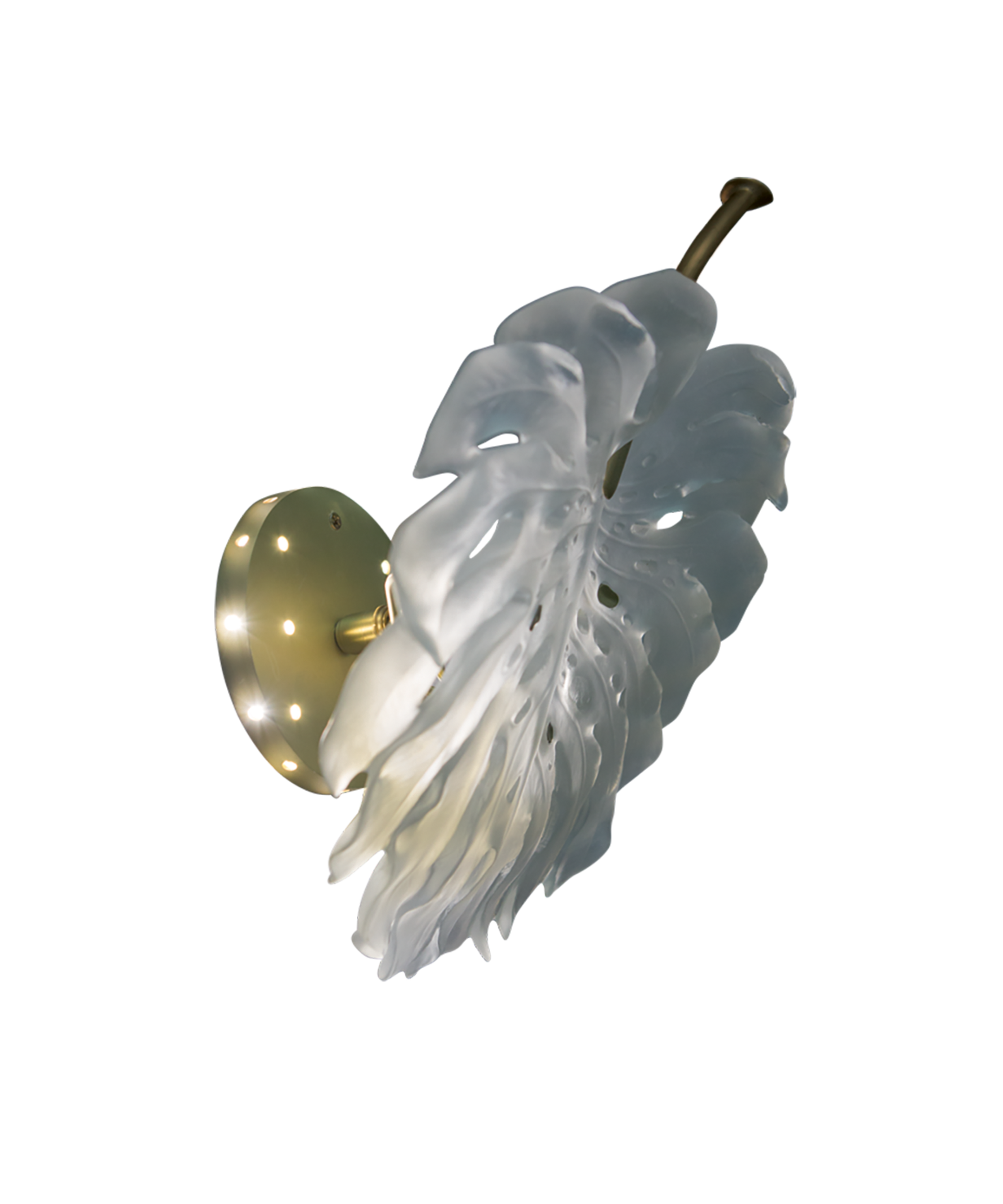 Monstera Applique petit modèle Blanche de Emilio Robba - Daum