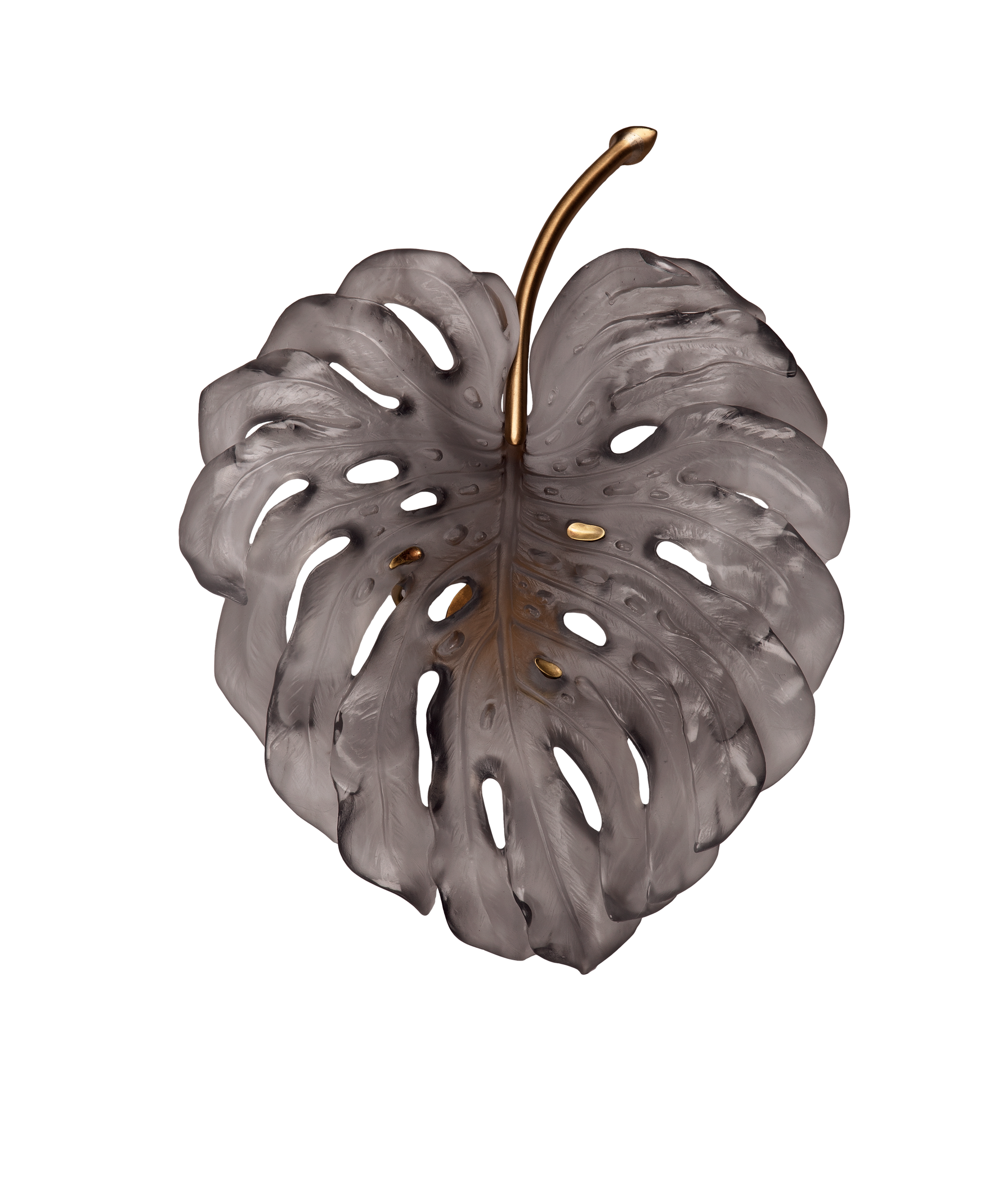 Monstera Applique petit modèle Grise de Emilio Robba - Daum