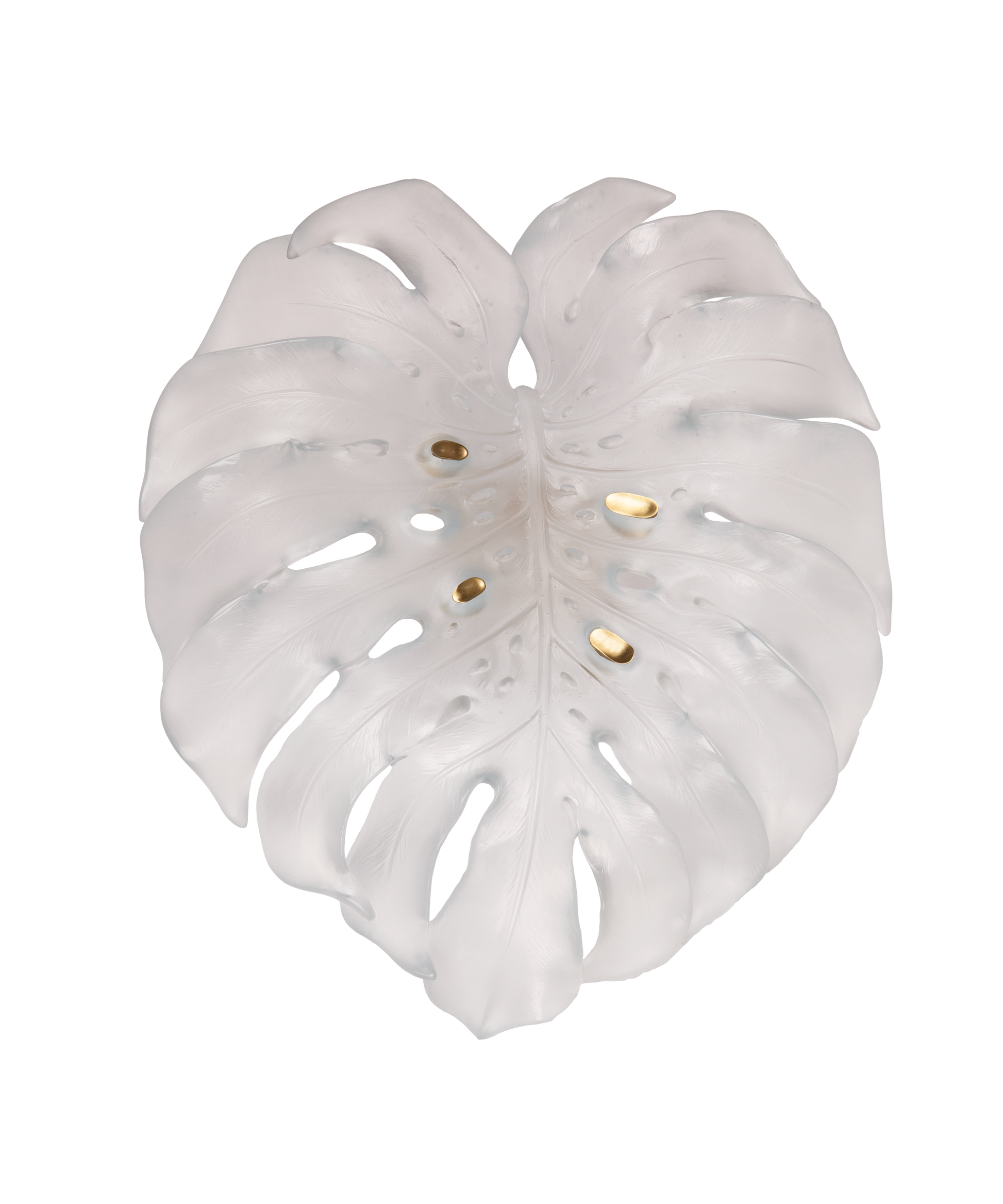 Feuille de Monstera murale grand modèle blanche d'Emilio Robba, décoration végétale en résine, design moderne et élégante.