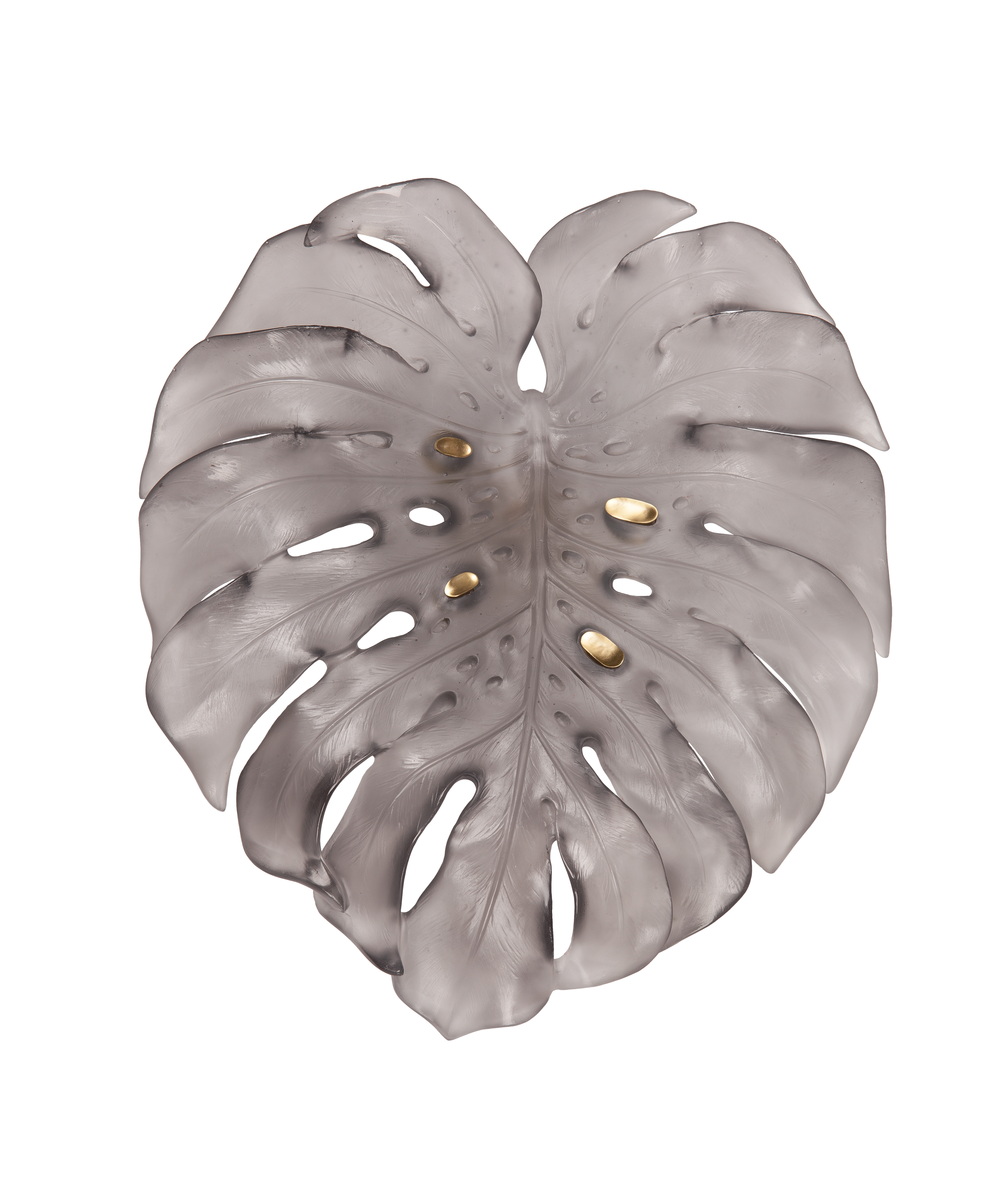 Monstera Feuille murale grand modèle Grise de Emilio Robba - Daum