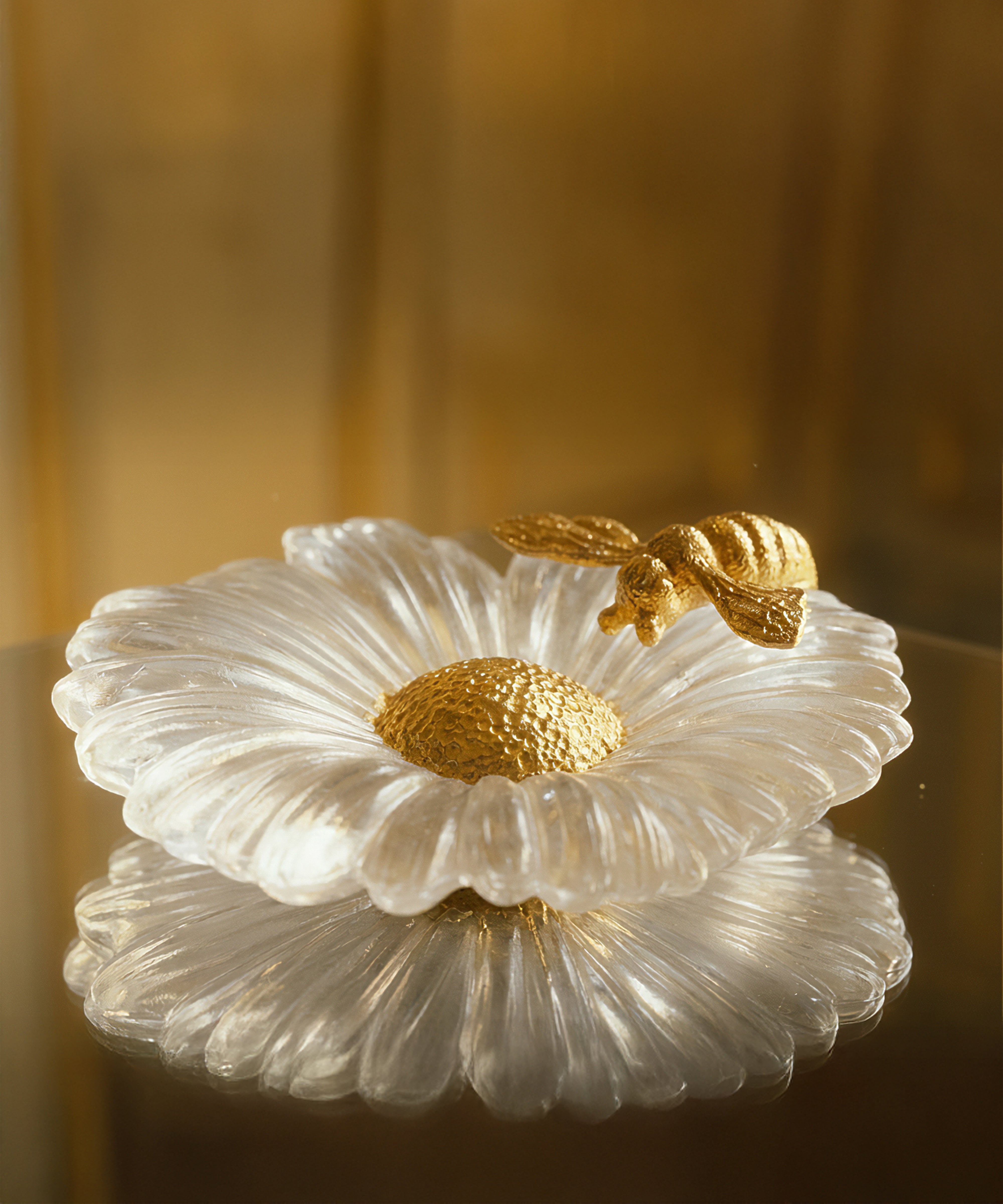 Or d'Abeille Fleur décorative - Daum