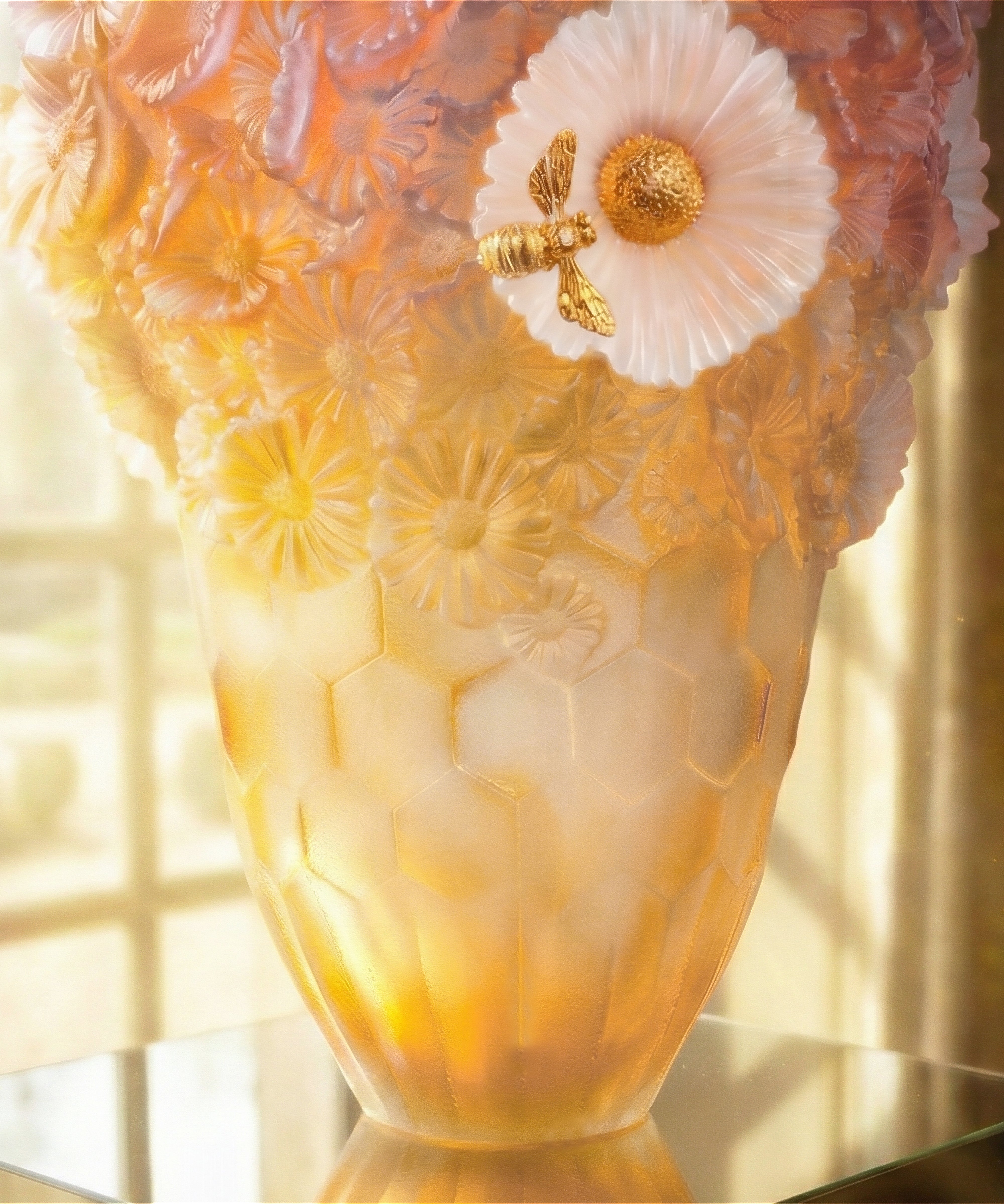 Or d'Abeille Vase magnum 99ex - Daum