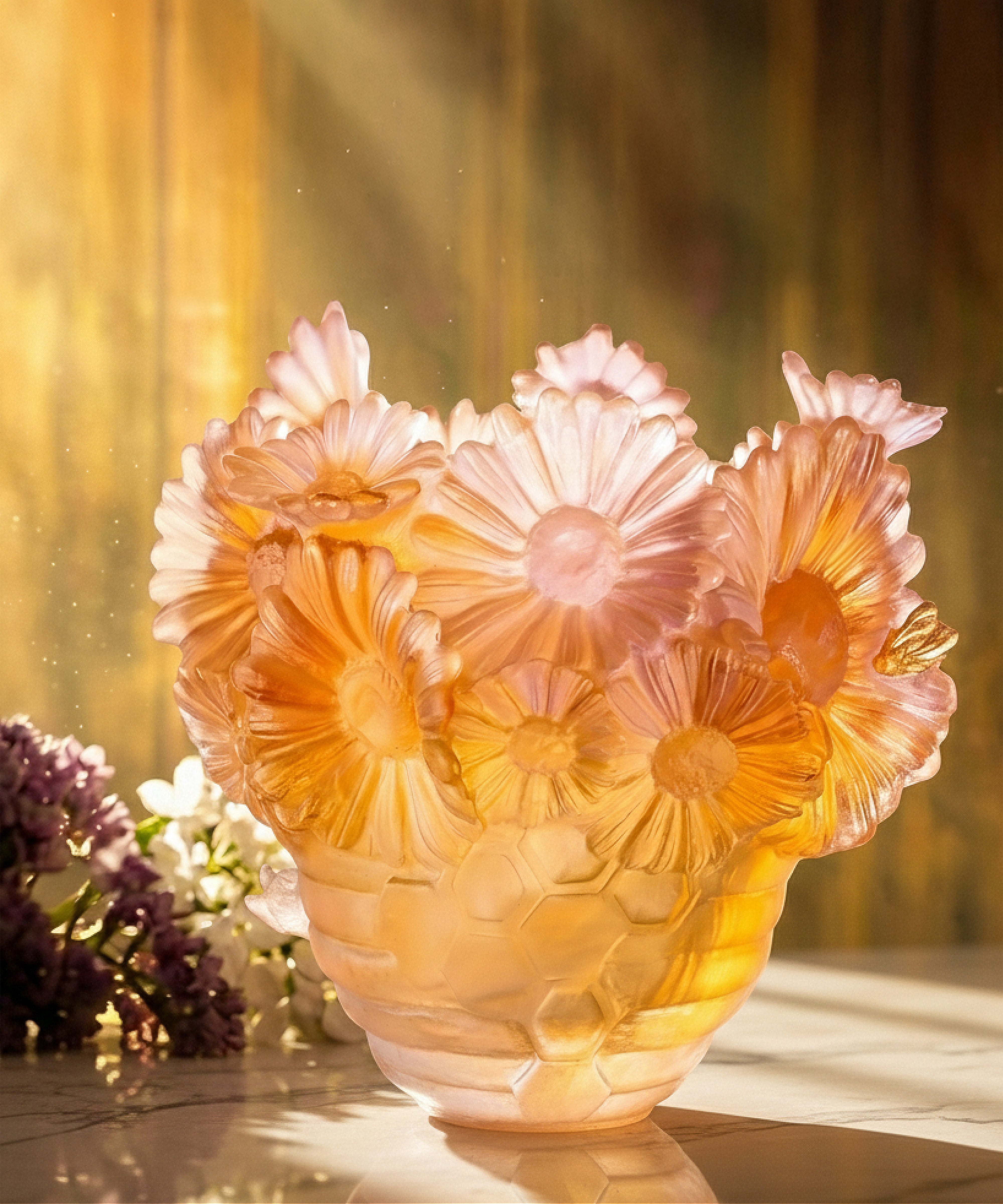daumフラワーベース Vase en cristal élégants pour votre décoration | Daum
