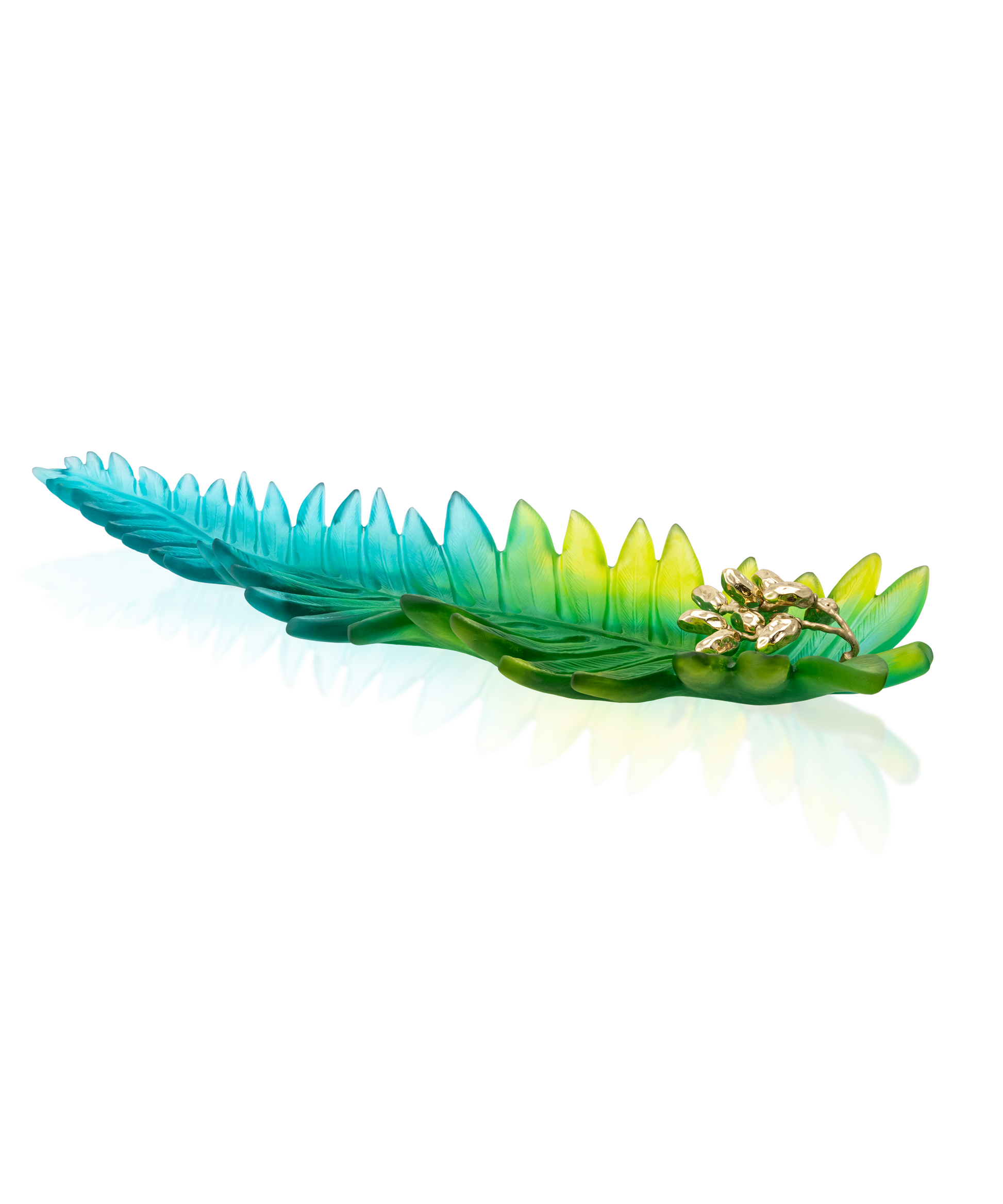 Palm Beach Coupe feuille grand modèle de Emilio Robba 225ex - Daum