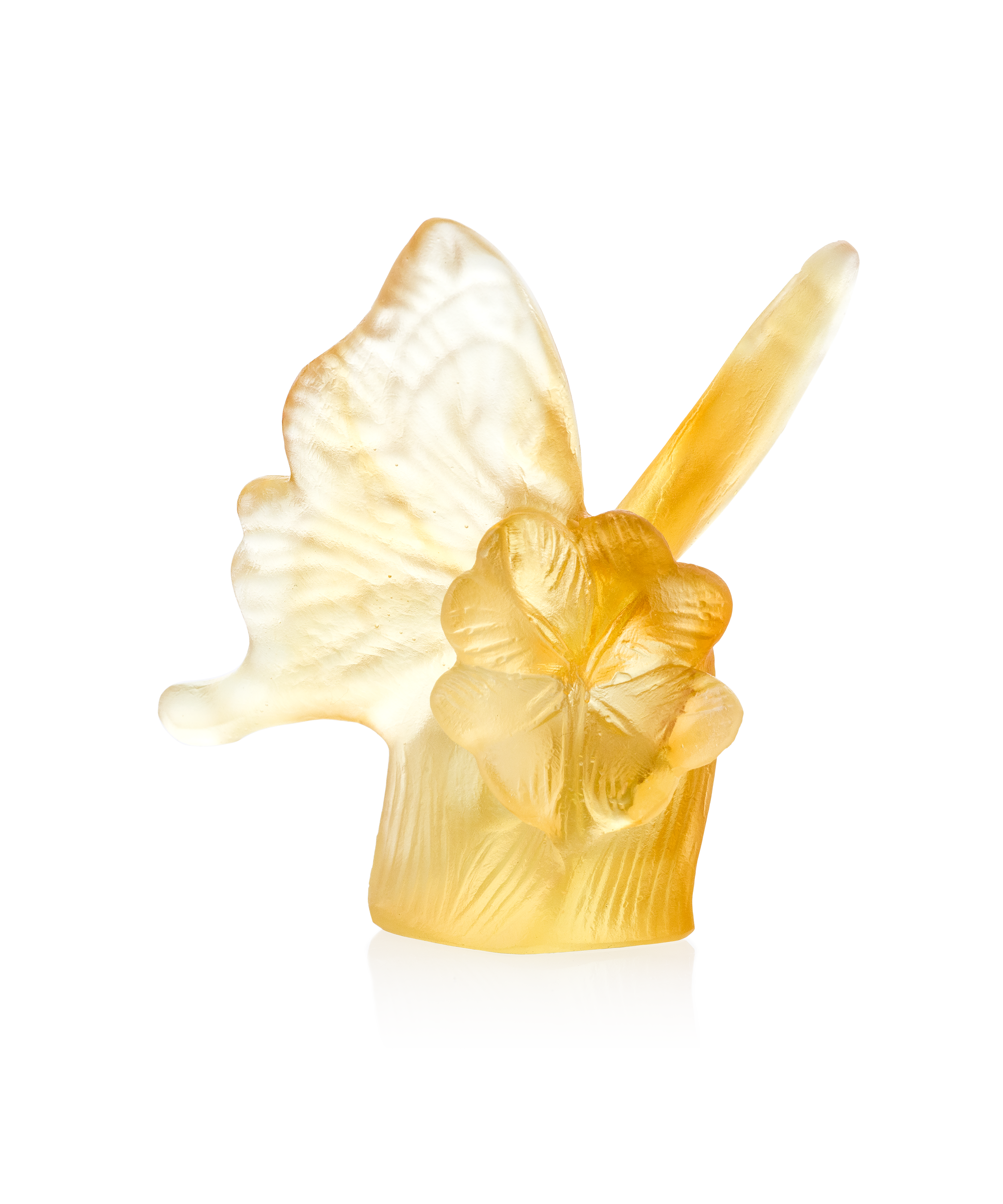 Papillon Ambre et jaune - Daum