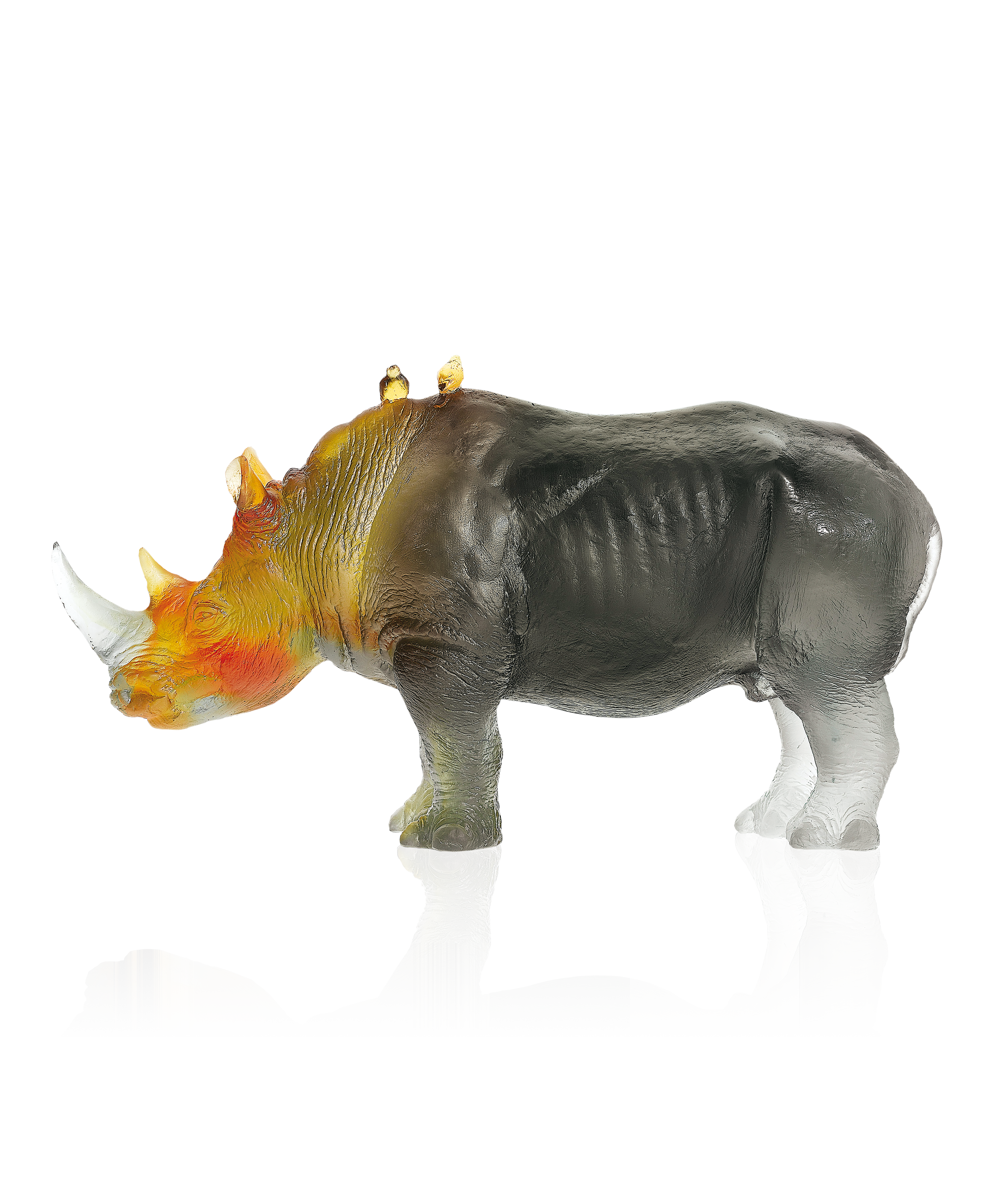 Rhinocéros Ambre gris de Jean-François Leroy 1000ex - Daum