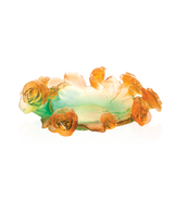 Rose Passion Coupe Verte et orange - Daum