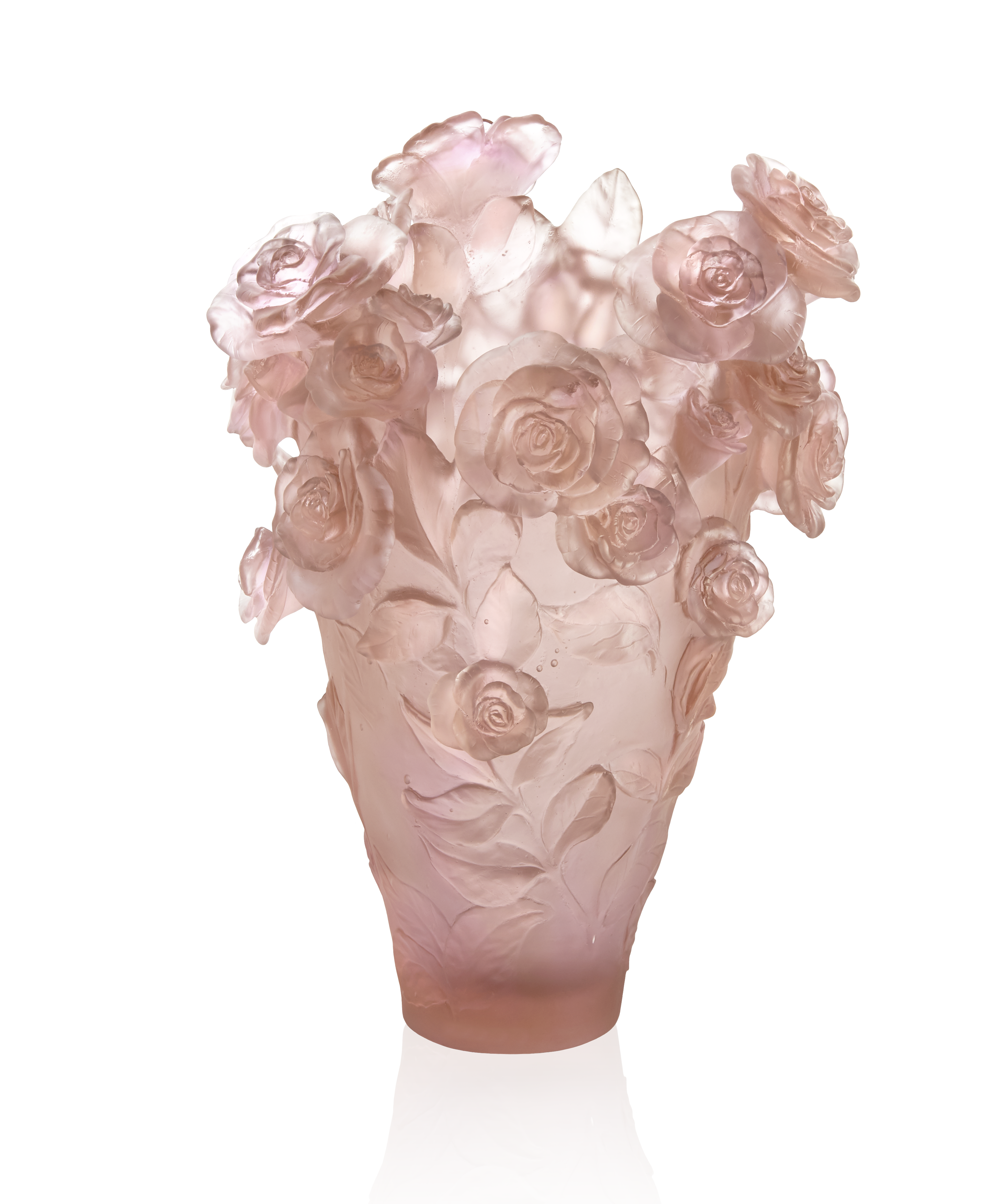 Rose Passion Vase Blanc, fleur rouge 500ex | Daum Rose Passion Vase Blanc, fleur rouge 500ex | Daum