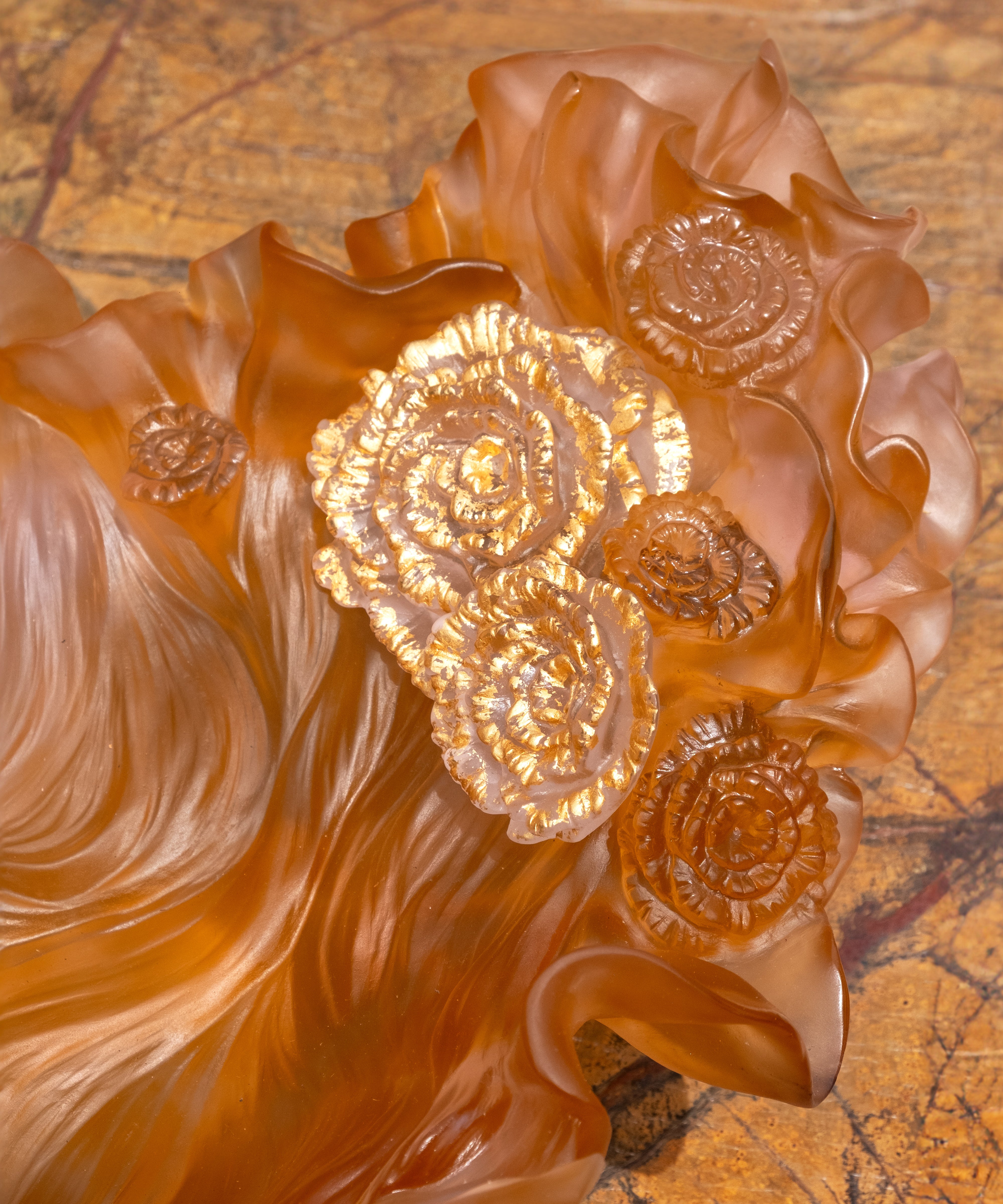 Rose Royale Centre de table prestige 99ex - Daum