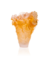 Vase Rose Royale grand modèle 125ex en verre de marque Daum, avec finition élégante et design sophistiqué.