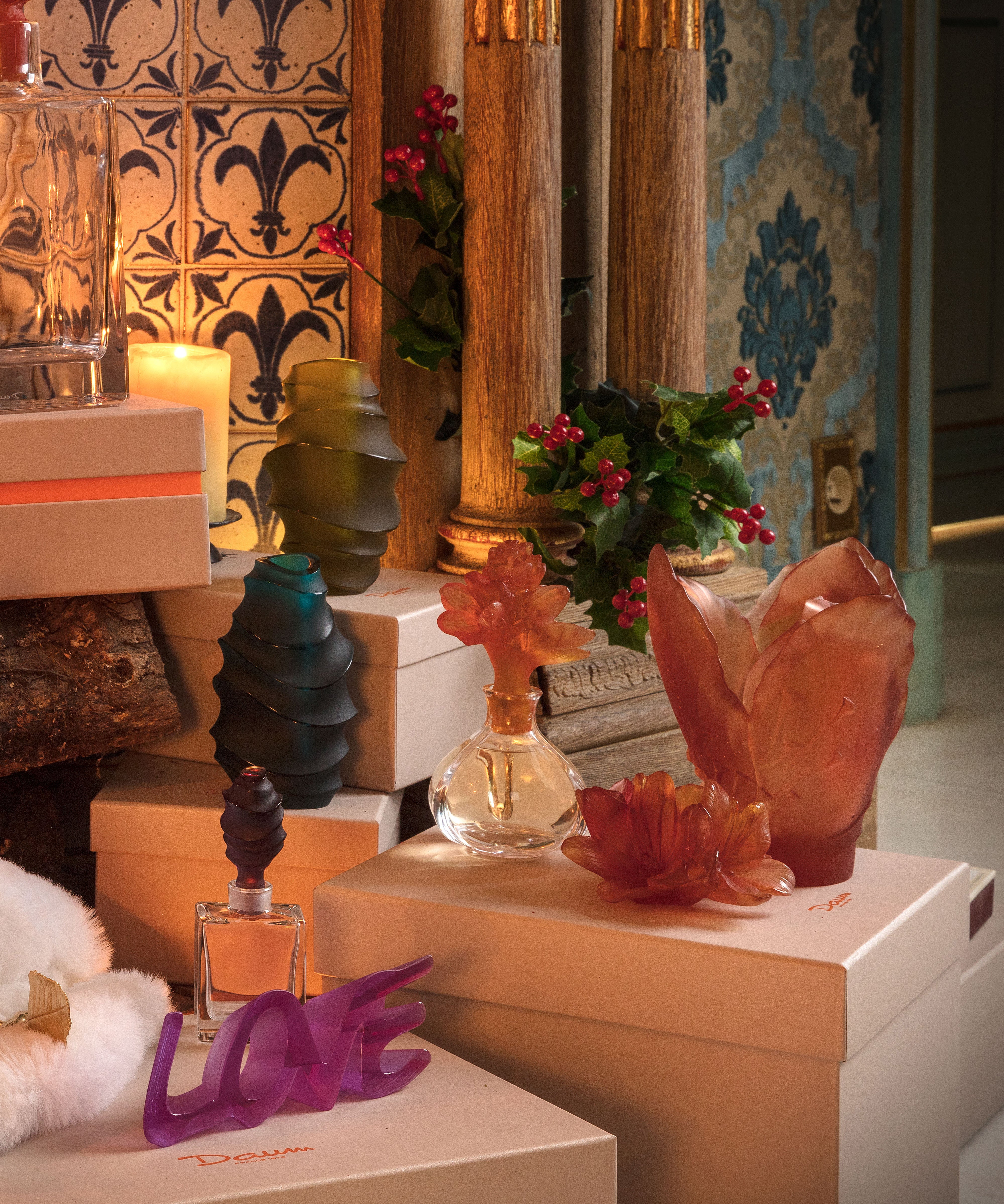 Safran Fleur décorative petit modèle - Daum