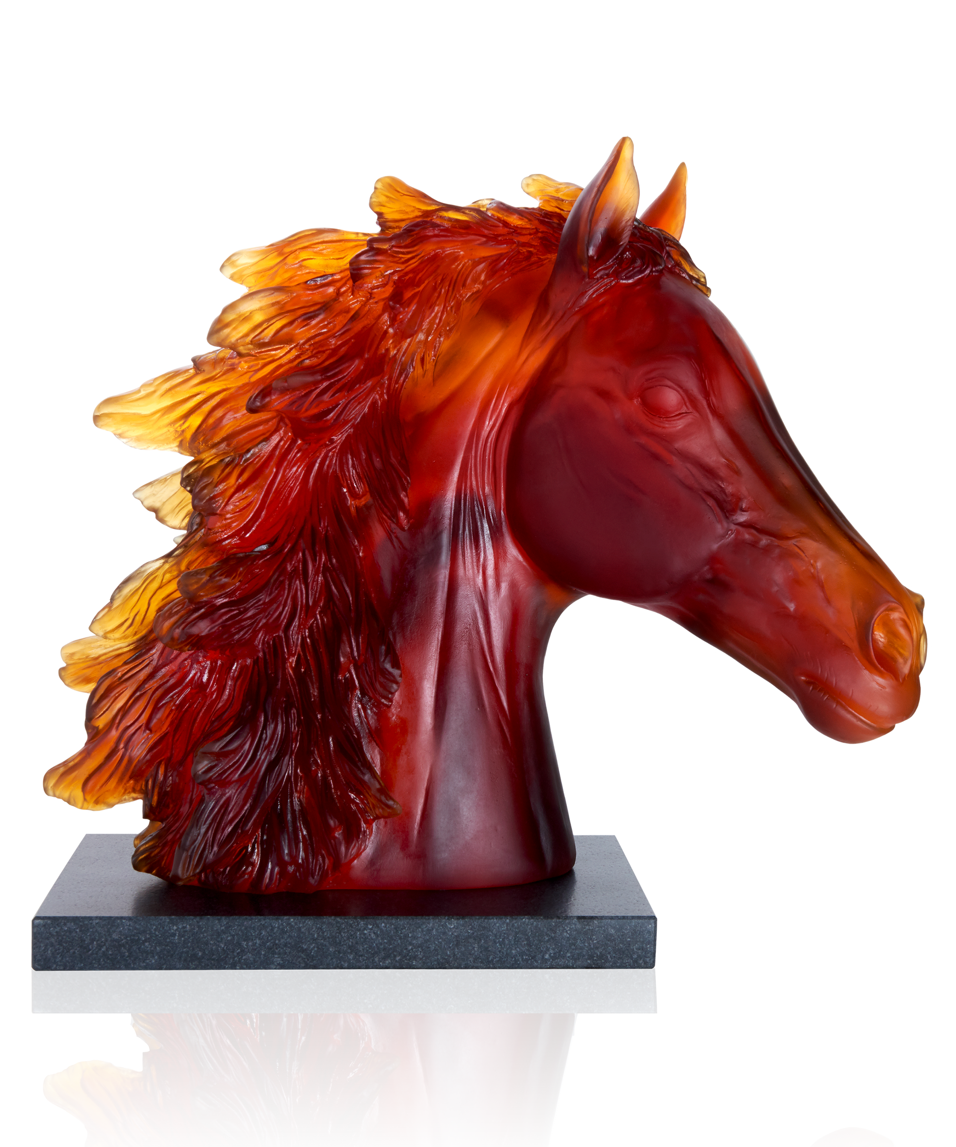 Sculpture tête de cheval 500ex en cristal élégante | Daum Sculpture tête de cheval 500ex en cristal élégante | Daum
