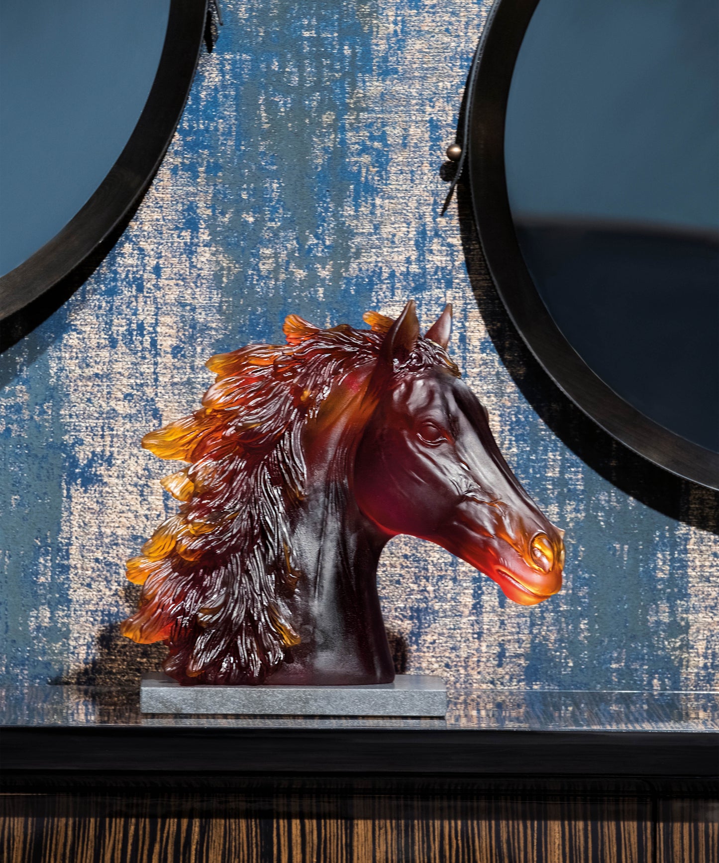 Sculpture tête de cheval 500ex - Daum