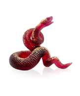 Serpent rouge, finition or 88ex - Daum