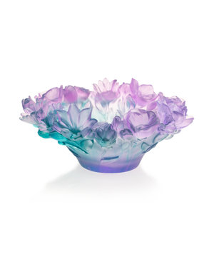 Verre coupe moyen Sweet Garden de la marque Daum avec motif floral coloré et finition élégante.