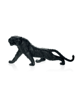 Tigre du Bengale Magnum Noir Daum, sculpture en verre artistique avec détails réalistes et finition élégante.